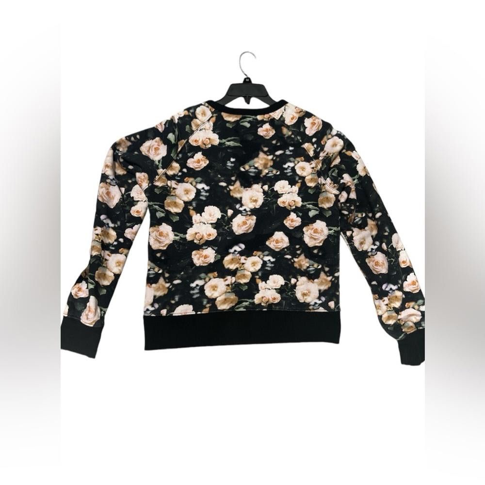 Designer Rebecca Minkoff Jennings Black and Pink Floral Print sweater Size S / US 4 / IT 40 - 2 Thumbnail