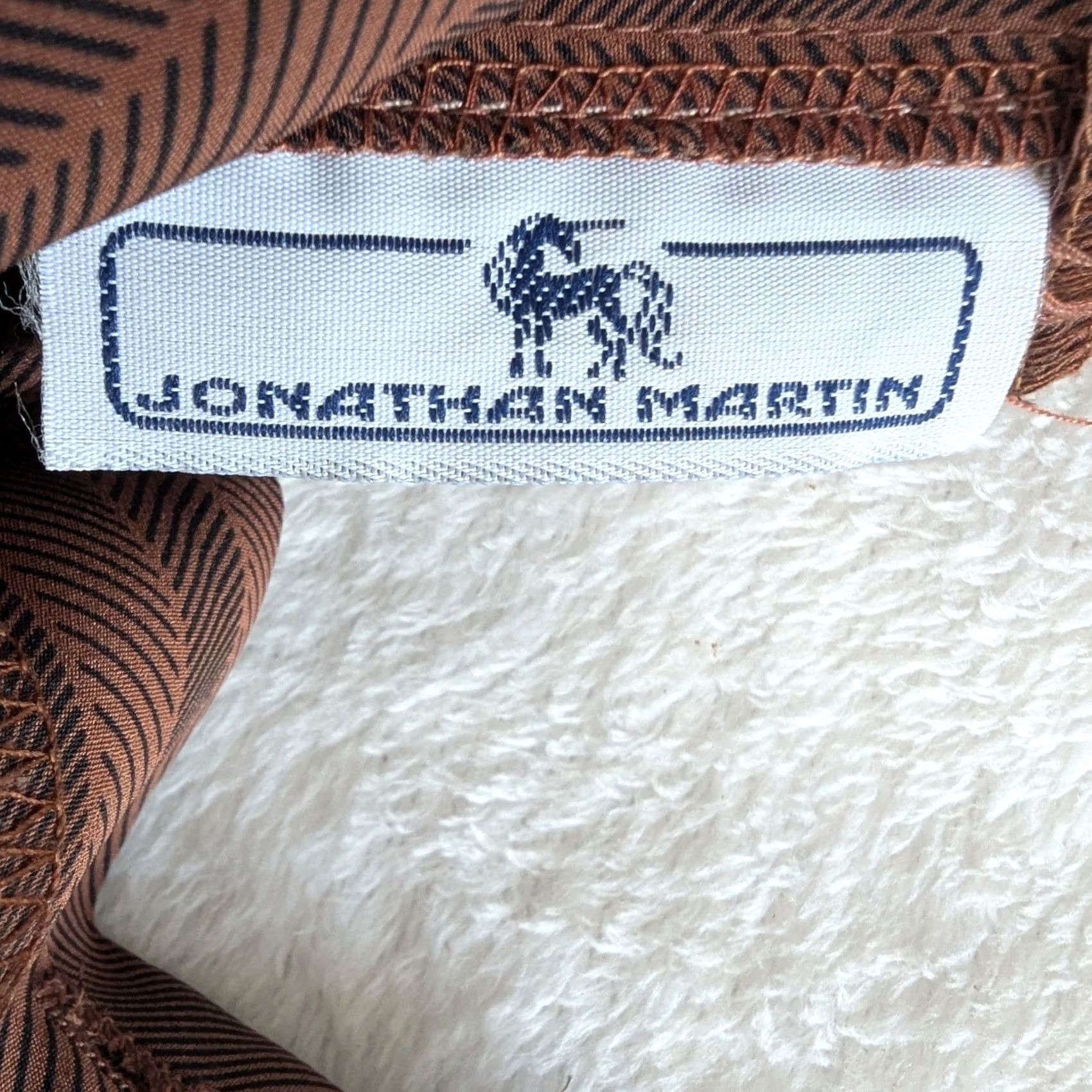 Vintage VINTAGE Jonathan Martin Blouse Striped Mock Neck Puff Sleeve Brown Womens Sz 9/10 Size M / US 6-8 / IT 42-44 - 6 Thumbnail