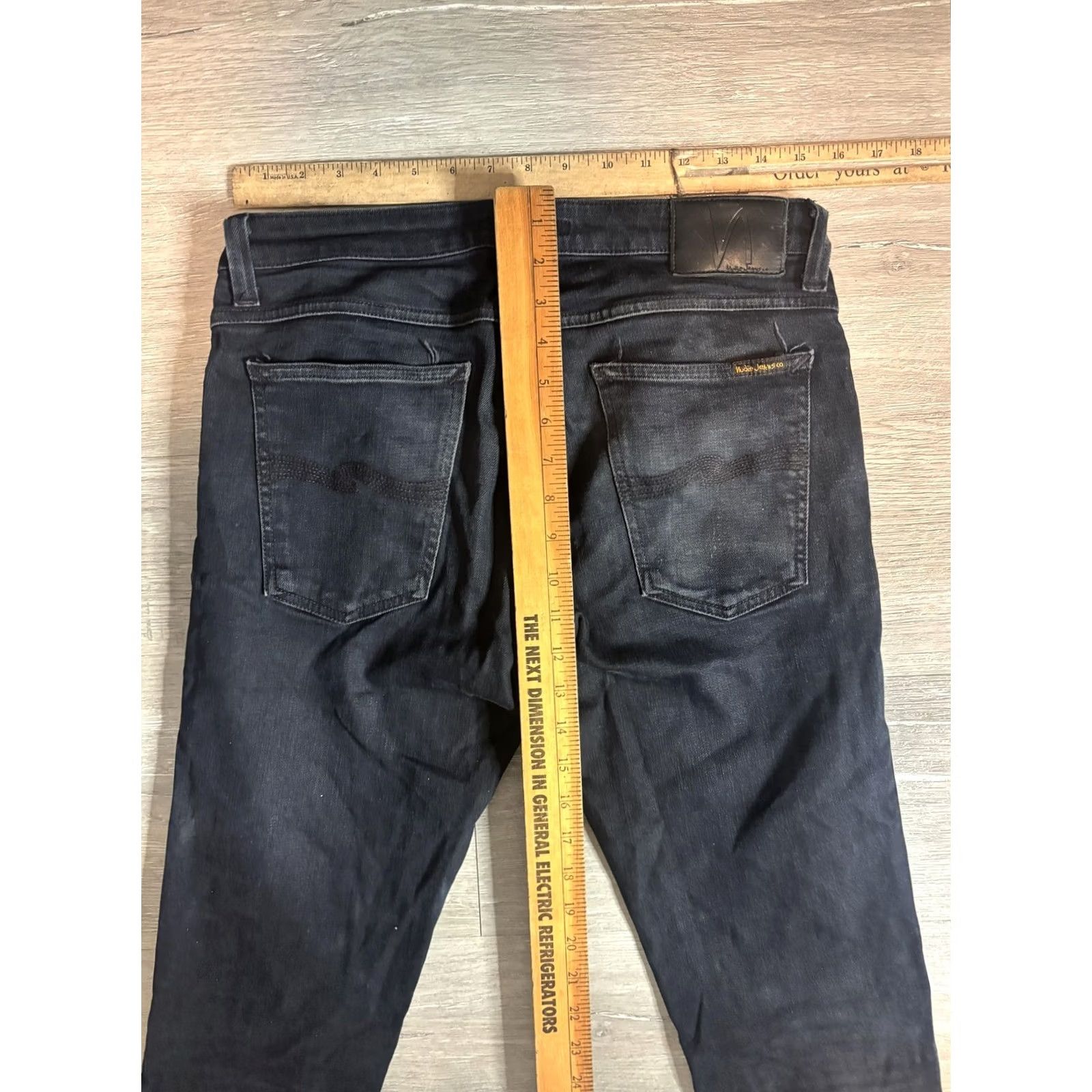 Nudie Jeans Nudie Jeans Co Jeans Mens 34x34 Black Dark Wash Slim Skinny Denim Pants Size US 34 / EU 50 - 4 Thumbnail