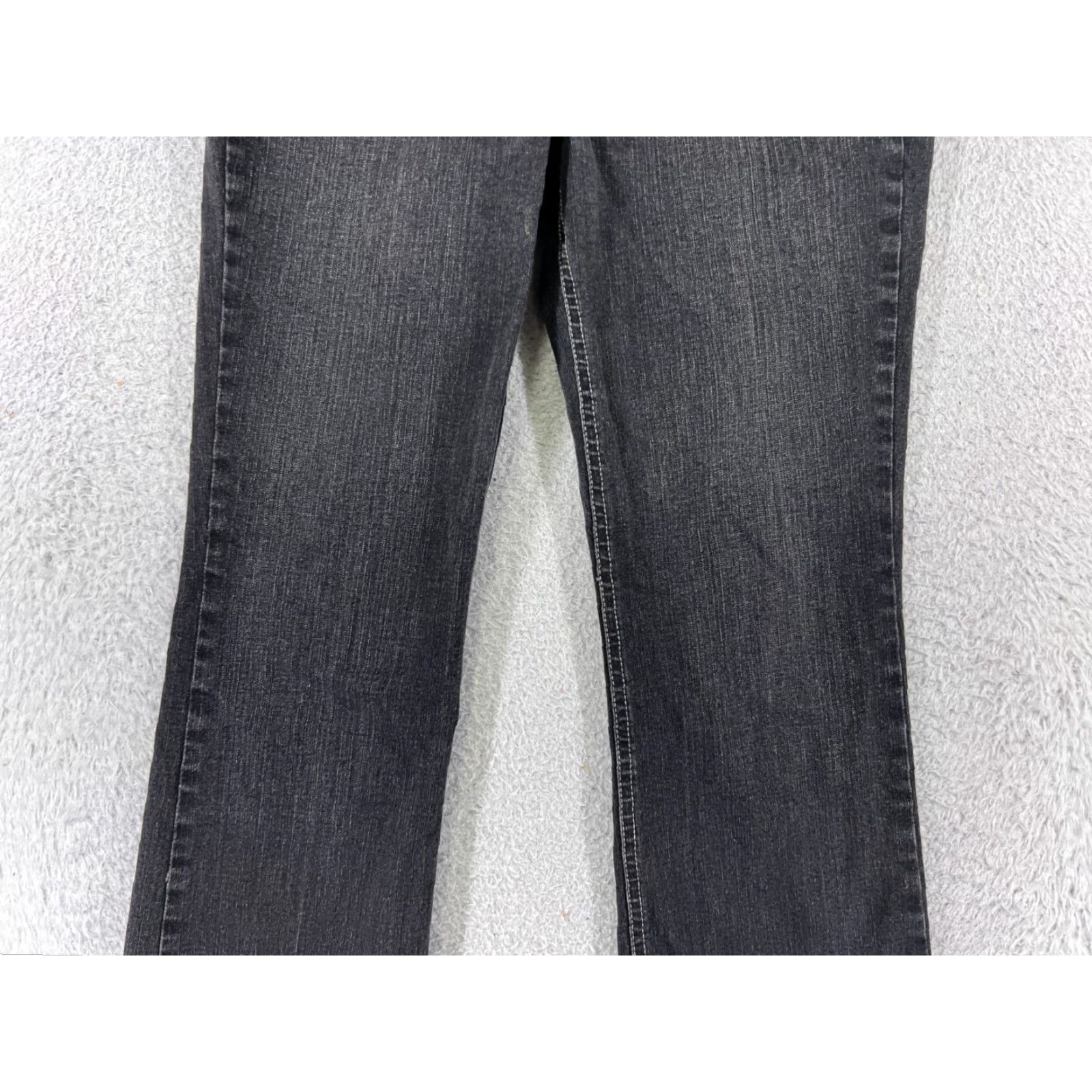 Gloria Vanderbilt Mudd Jeans Womens Bootcut Denim Black 26 Mid Rise 27x30 5-Pocket Embroidered Logo Cowboy Southwestern Designer Vintage No Size 26" / US 2 / IT 38 - 6 Thumbnail