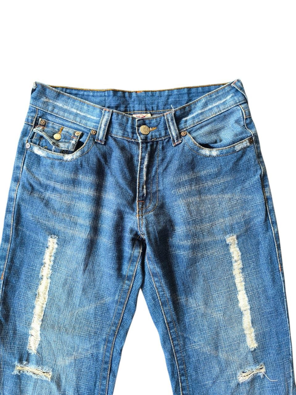 True Religion True Religion Flared Distressed Denim Size US 33 - 4 Thumbnail