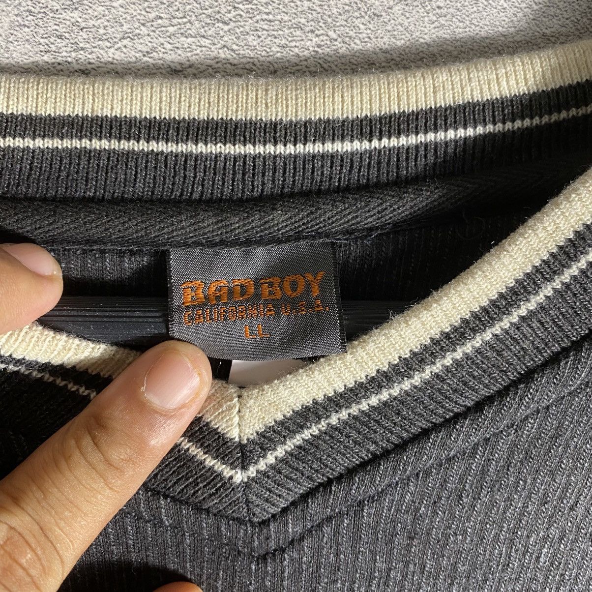 Revenge × Vintage Vintage Bad Boy Gray V Neck Sweatshirt Size US L / EU 52-54 / 3 - 4 Thumbnail