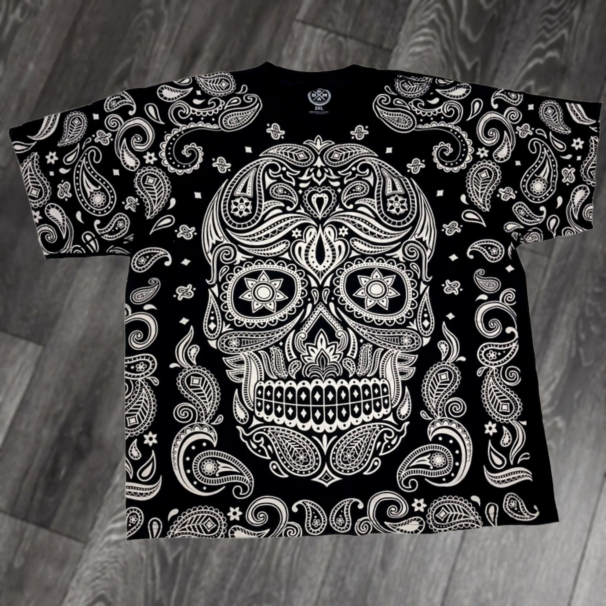 Vintage ODM Skull Graphic T-shirt Men XL Black Short Sleeve Crew Neck Logo All Seasons Size US XL / EU 56 / 4 - 1 Thumbnail