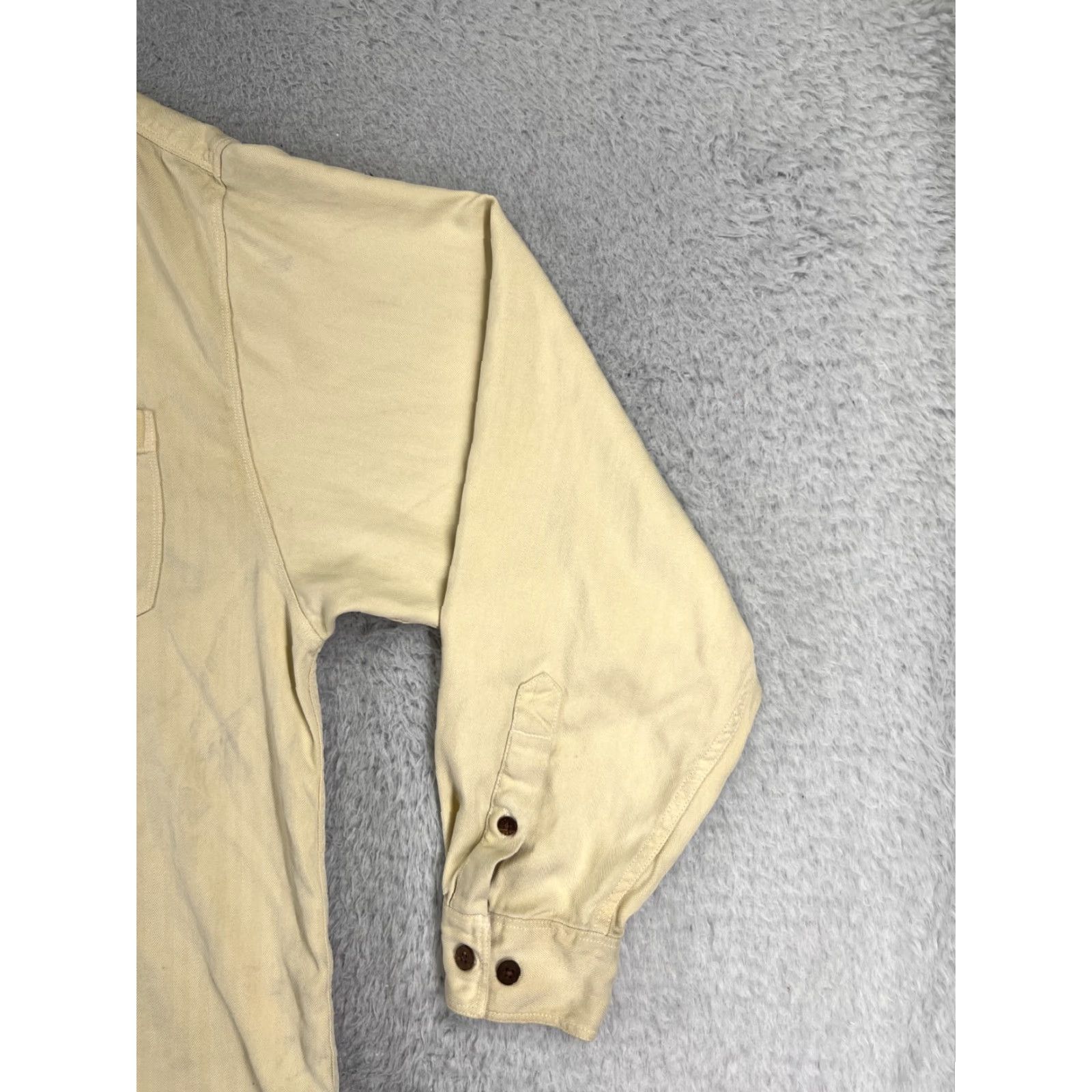 Tommy Bahama Tommy Bahama Shirt Men XL Yellow Long Sleeve Silk Herringbone Button-Up Comfortable Casual Hawaii Resort - Mens Size US XL / EU 56 / 4 - 2 Thumbnail