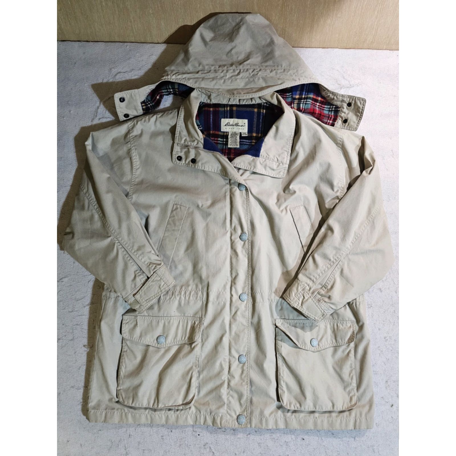 Eddie Bauer VINTAGE Eddie Bauer Parka Wool Blanket Lined Hooded Mountain Cream Womens 2XL Coat / Jacket 90s Outdoor Winter Womens Size XXL / US 16-18 / IT 52-54 - 2 Thumbnail
