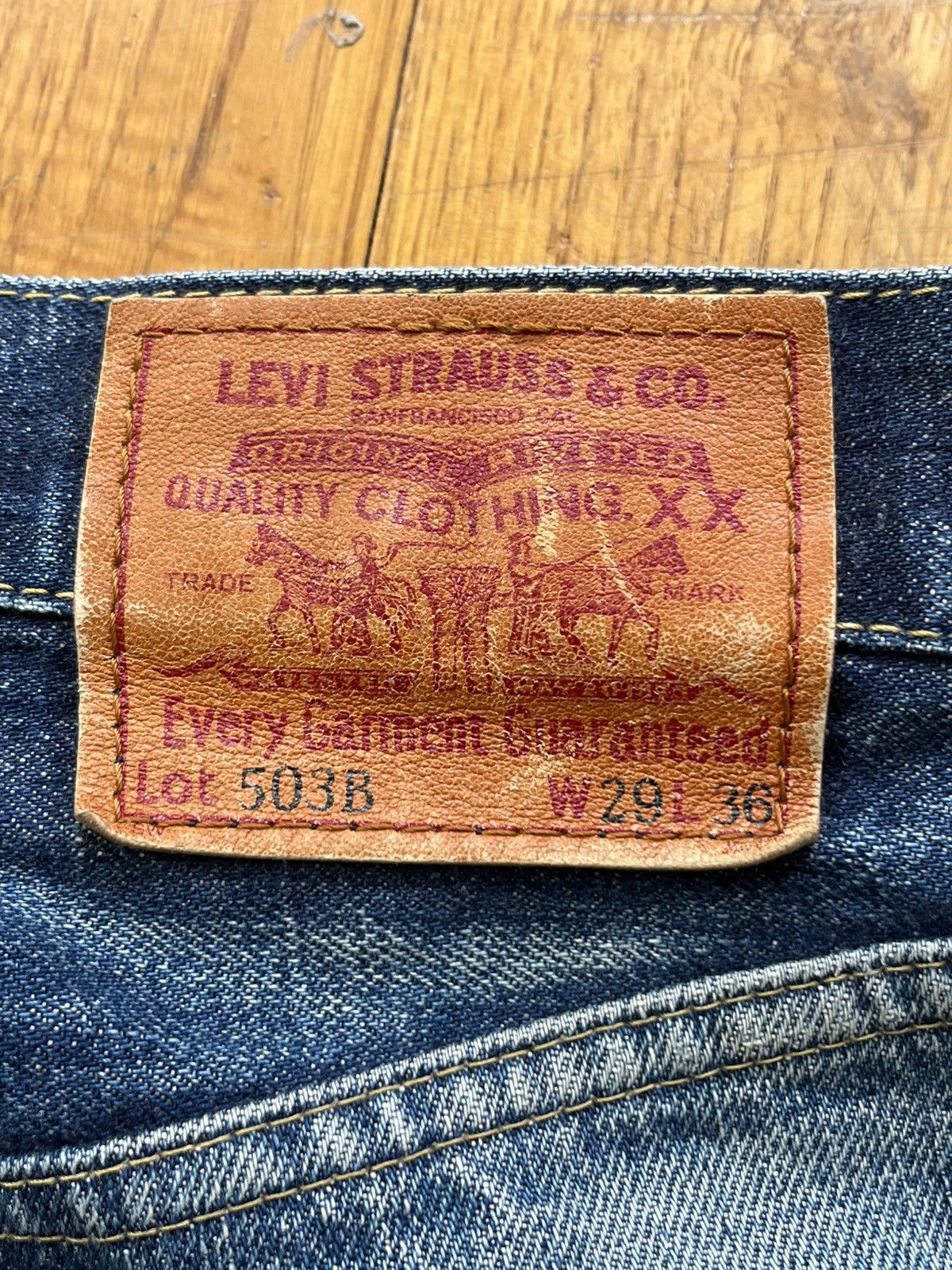 Levi's Levi’s 503B XX Big E Made in Japan Selvedge Denim Size US 29 - 4 Thumbnail