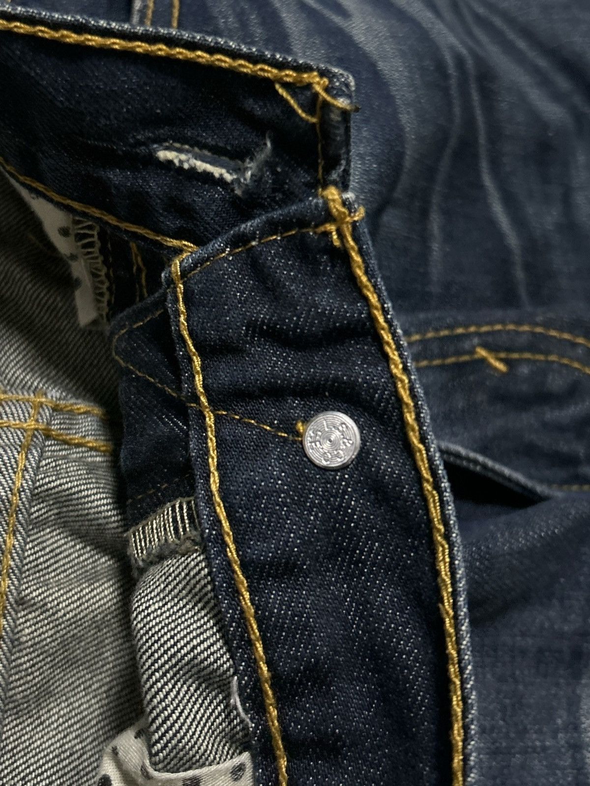 Junya Watanabe Levi’s x CDG Play Heart Logo Plaid Patchwork Denim Jeans Size US 30 / EU 46 - 6 Thumbnail