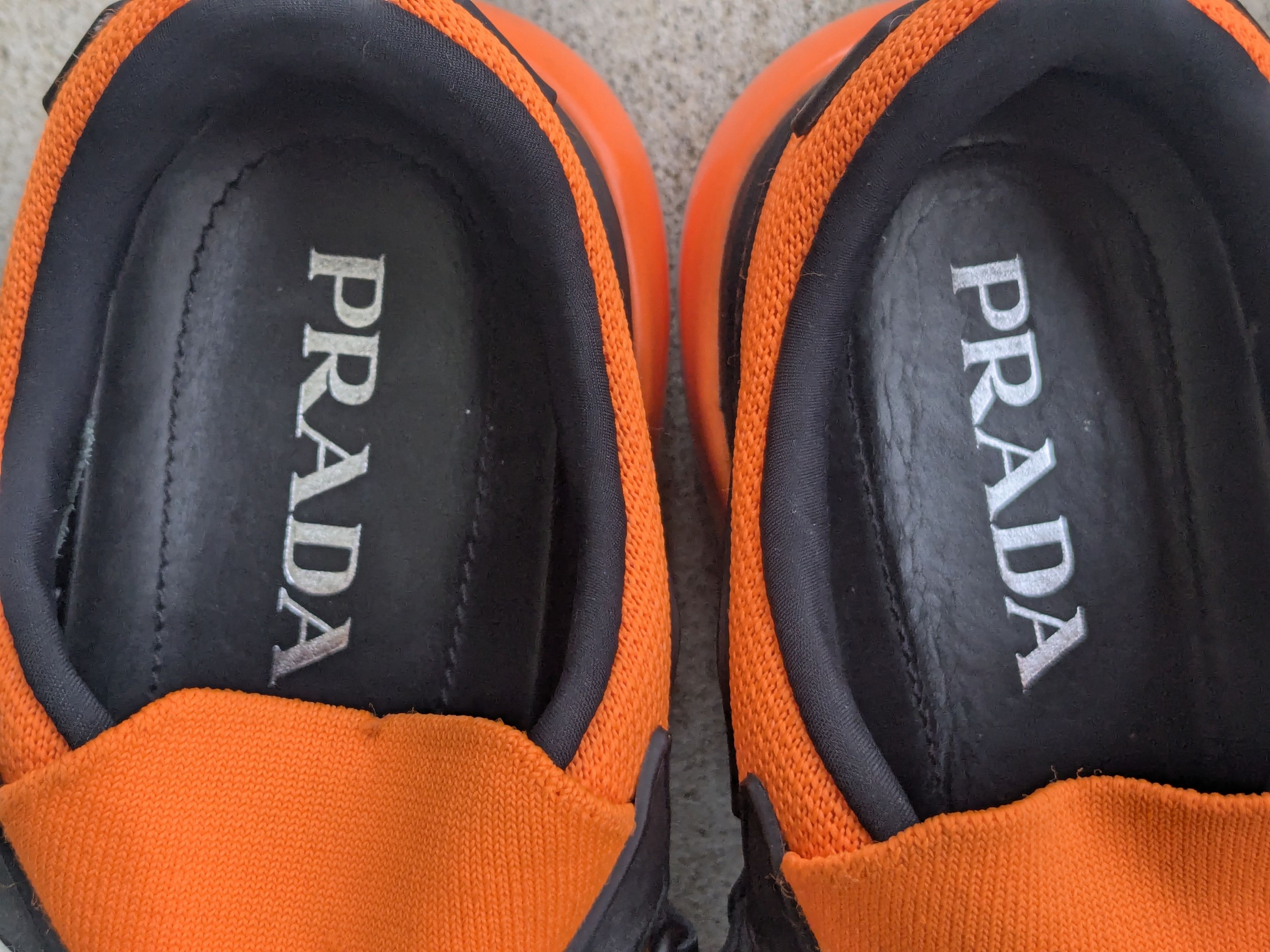Prada Prada Cloudbust Sneakers Orange Black 7 Leather Size US 7 / EU 40 - 3 Thumbnail