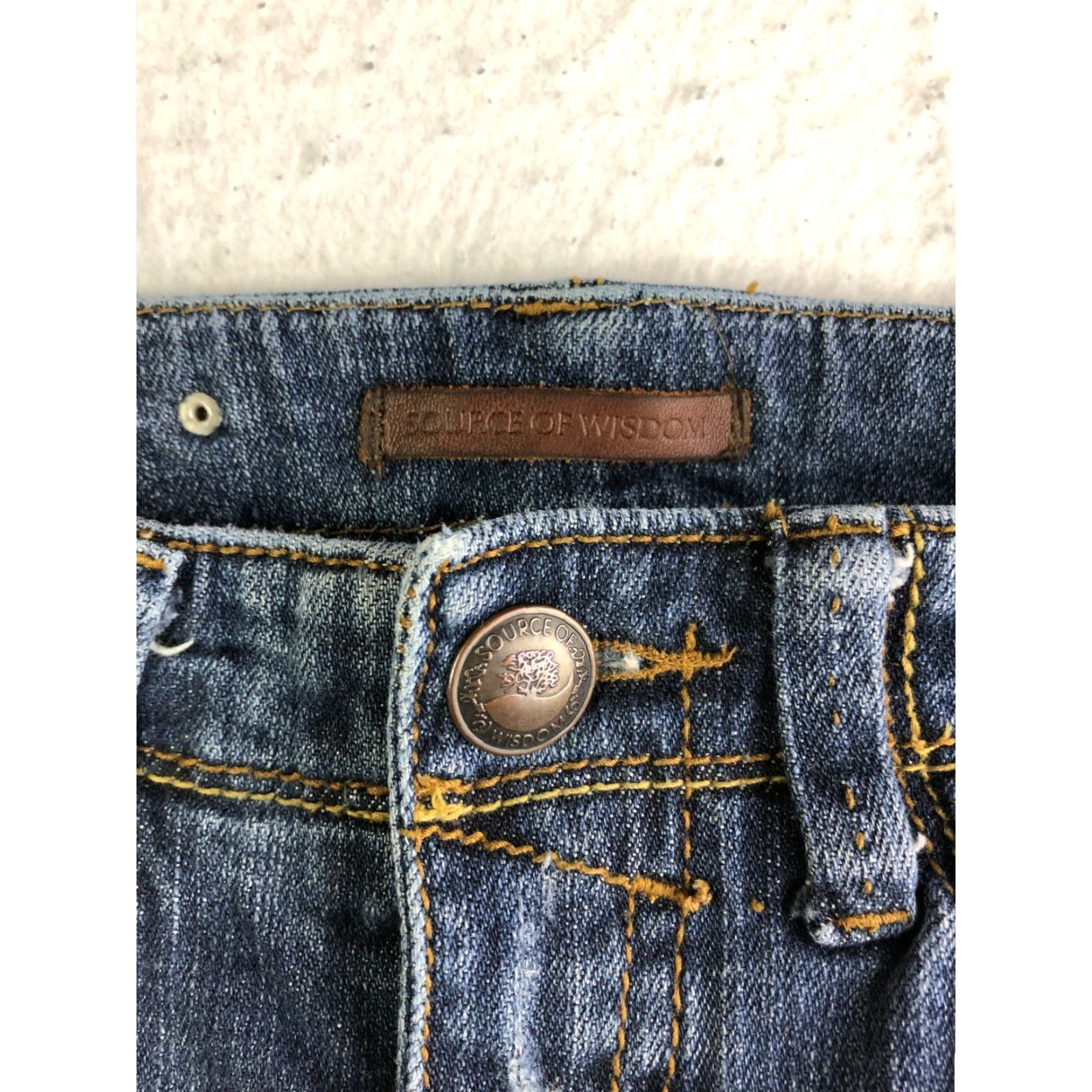 Denime Source of Wisdom Juniors Size 0 Mid Rise Skinny Dark Wash Blue Denim Jeans Womens Jeans Skinny 30 Inseam Regular Rise 8.5-10.5 in Zip Cotton Denim Size 25" / US 0 / IT 36 - 7 Thumbnail
