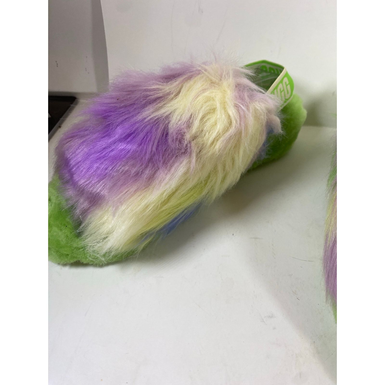 Ugg UGG Fluff Yeah Slides 9W Green NWT Size US 9 / IT 39 - 3 Thumbnail