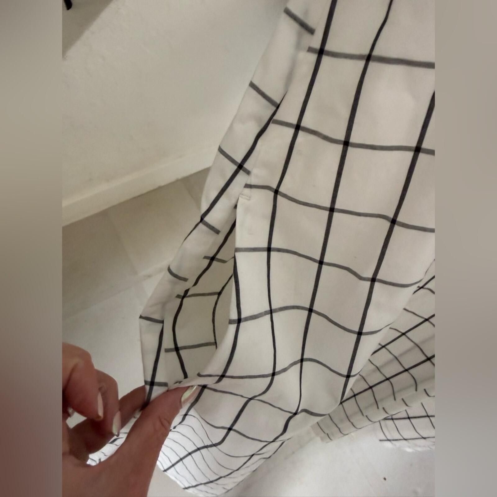 Madewell NWT Madewell White Windowpane Check Dress Size L Sleeveless Size L / US 10 / IT 46 - 6 Thumbnail