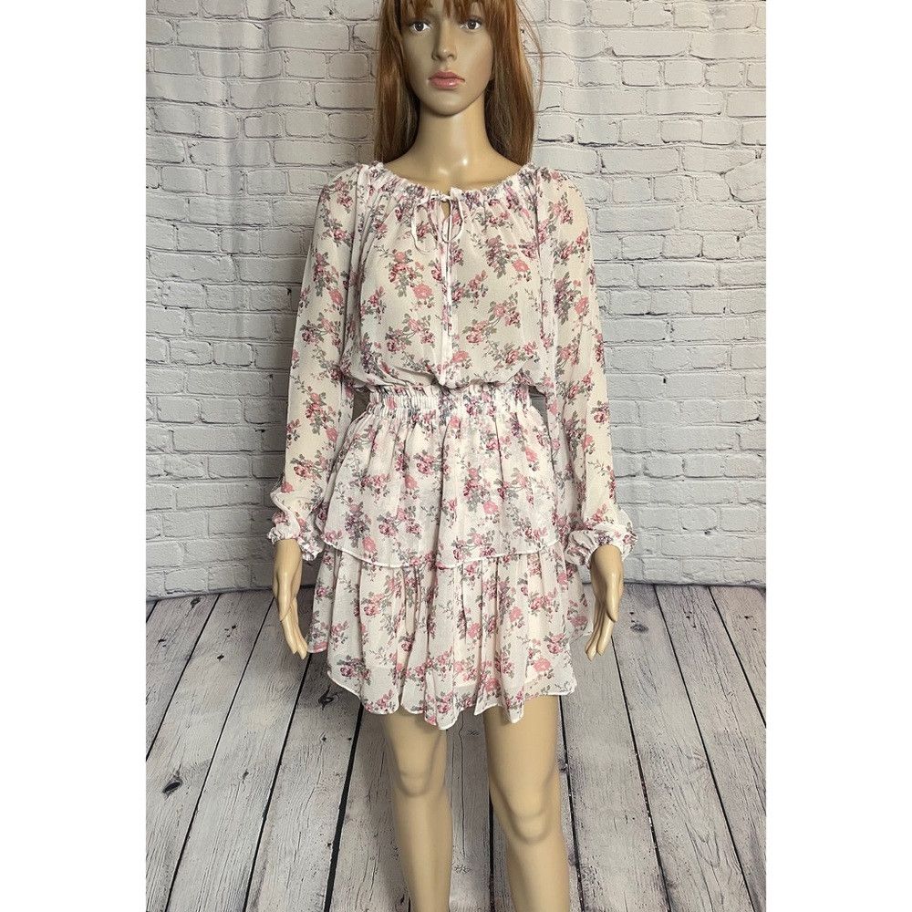 Other NWT New $128 Shabby Chic Lily Tiered Flounce Floral Dress S Size XS / US 0-2 / IT 36-38 - 3 Thumbnail