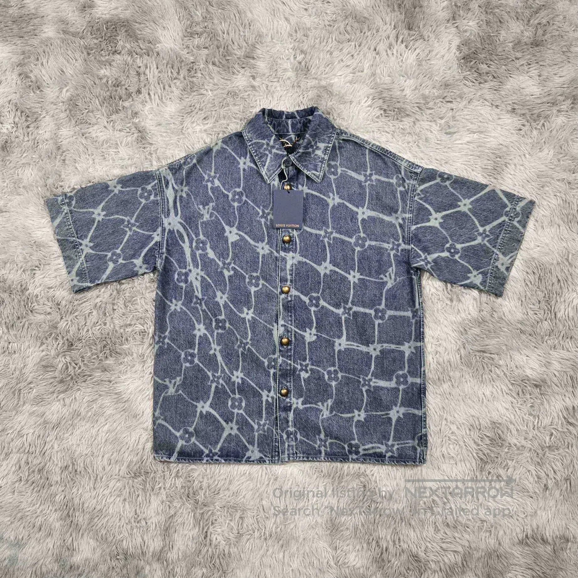 Louis Vuitton louis vuitton ss24 blue denim short shirt. Size US M / EU 48-50 / 2 - 1 Thumbnail
