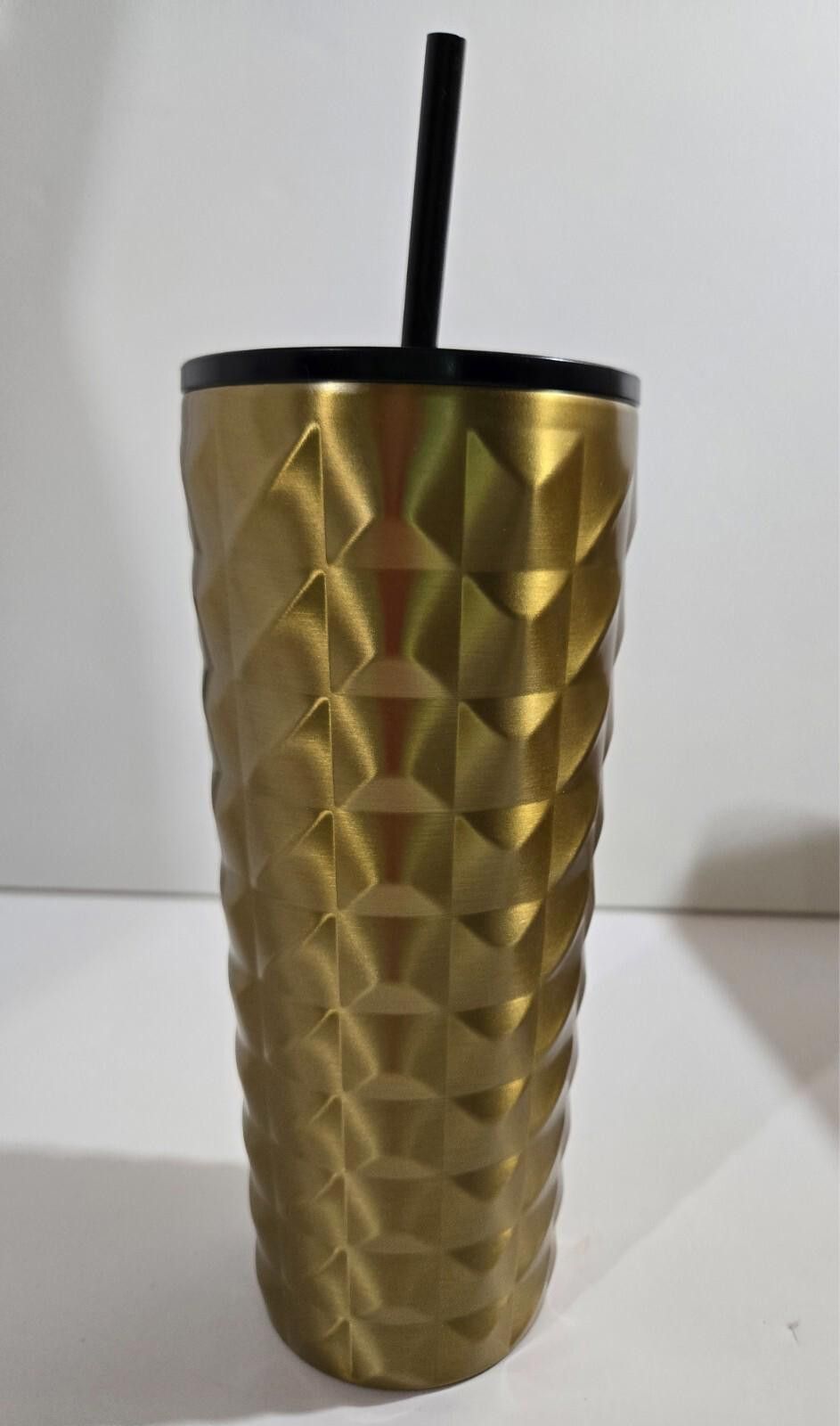 Designer Starbucks Christmas Tumbler Gold 2024 Straw 24 oz RARE NWT Size ONE SIZE - 3 Thumbnail