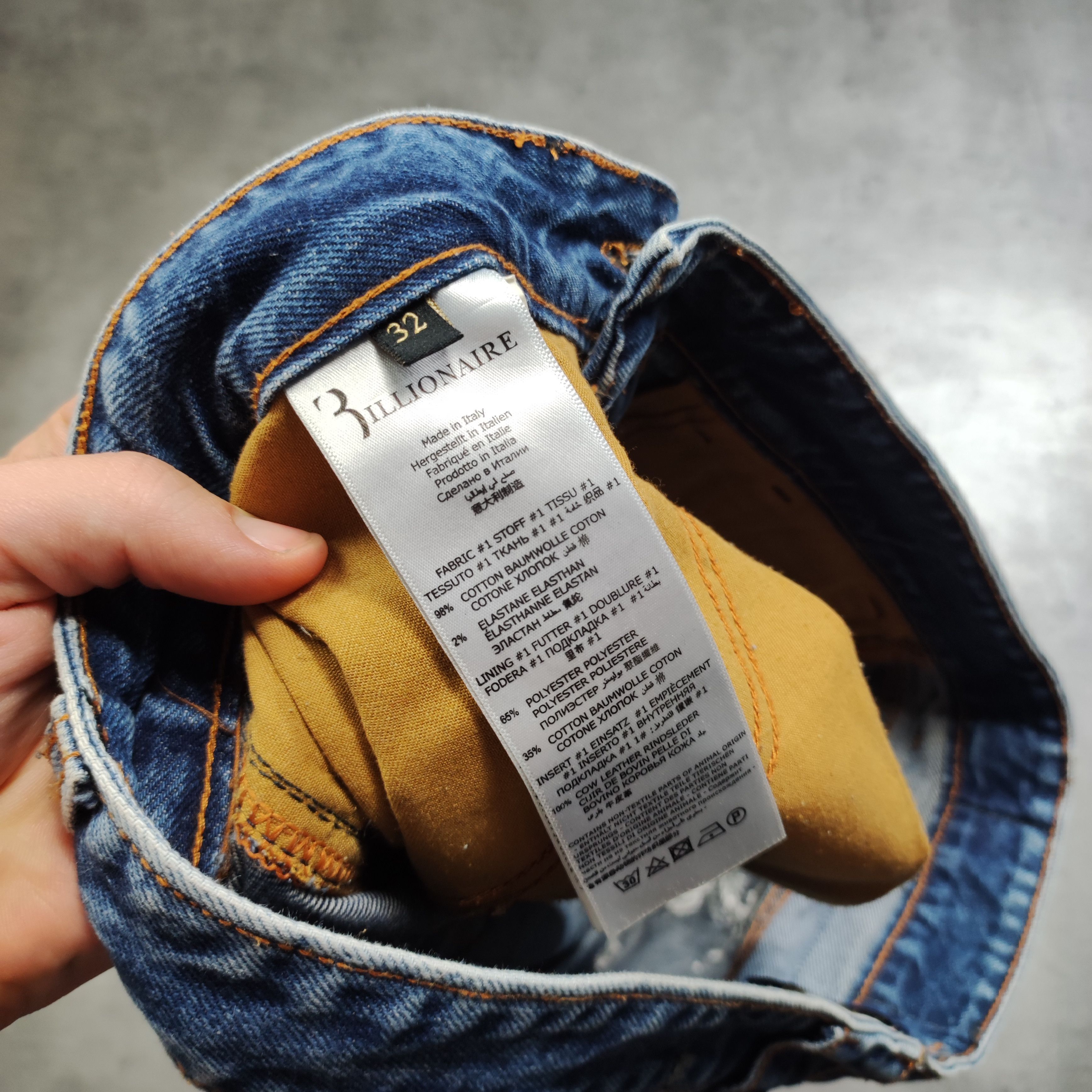 Billionaire Couture RARE Billionaire Couture Italy Crocodile Distressed Denim Size US 32 / EU 48 - 8 Thumbnail