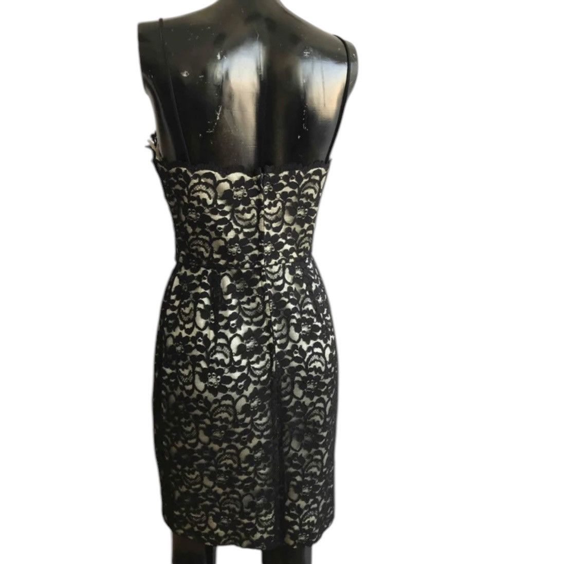 Moschino × Vintage 1990/ 2000 MOSCHINO Cheap and Chic black lace coctail dress Size S / US 4 / IT 40 - 4 Thumbnail