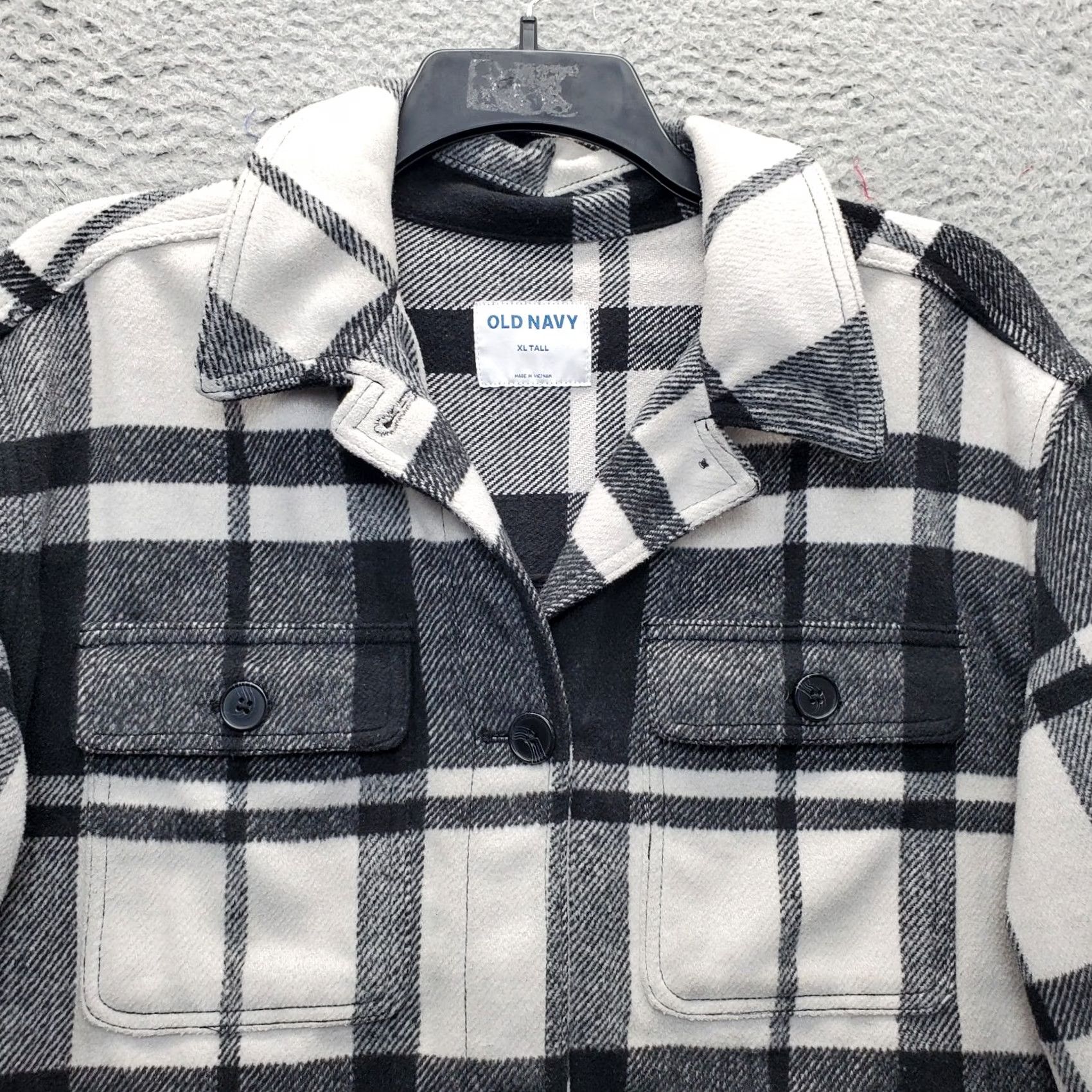 Old Navy VINTAGE Old Navy Shacket Womens XL Tall Multi Plaid Wool Blend Long Sleeve Button Front Size XL / US 12-14 / IT 48-50 - 5 Thumbnail