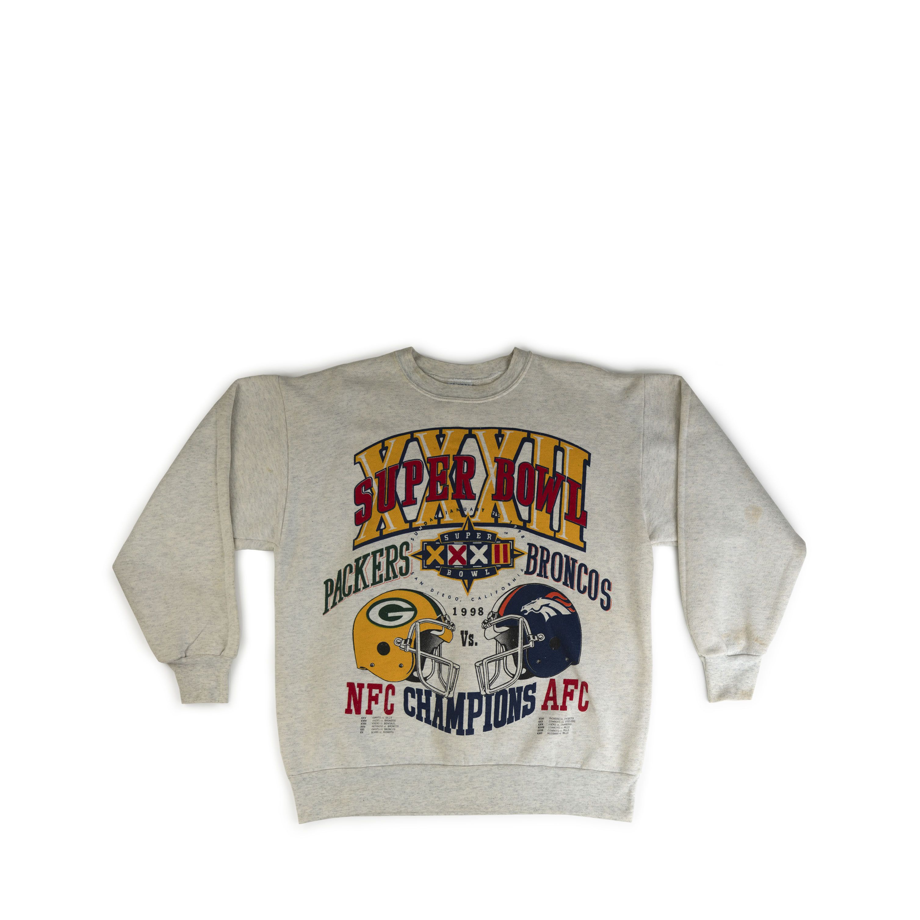 NFL × Vintage Vintage 1998 Green Bay Packers Broncos Superbowl Crewneck Size US XL / EU 56 / 4 - 1 Thumbnail
