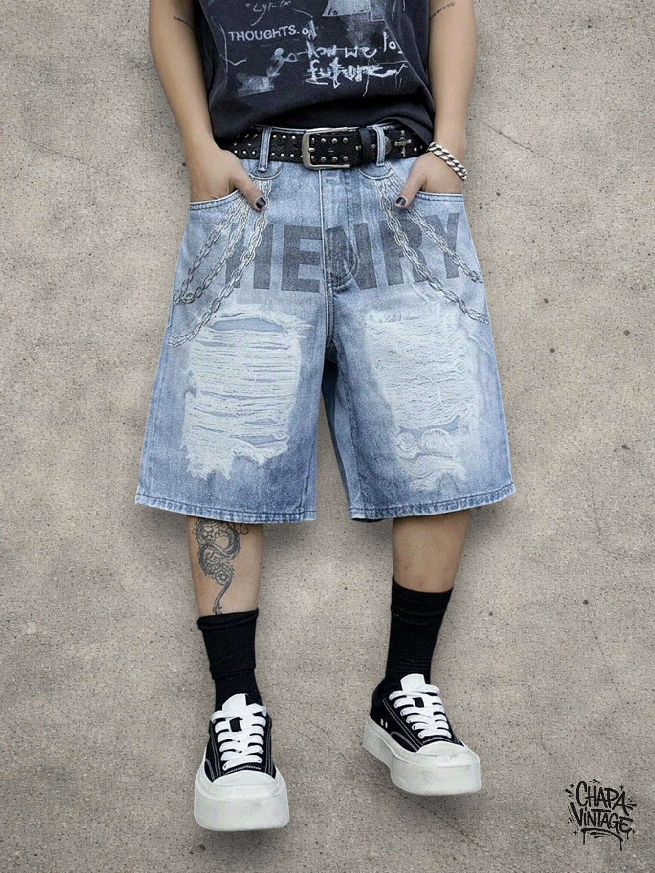 Vintage Washed jeans shorts Size US 32 / EU 48 - 1 Thumbnail