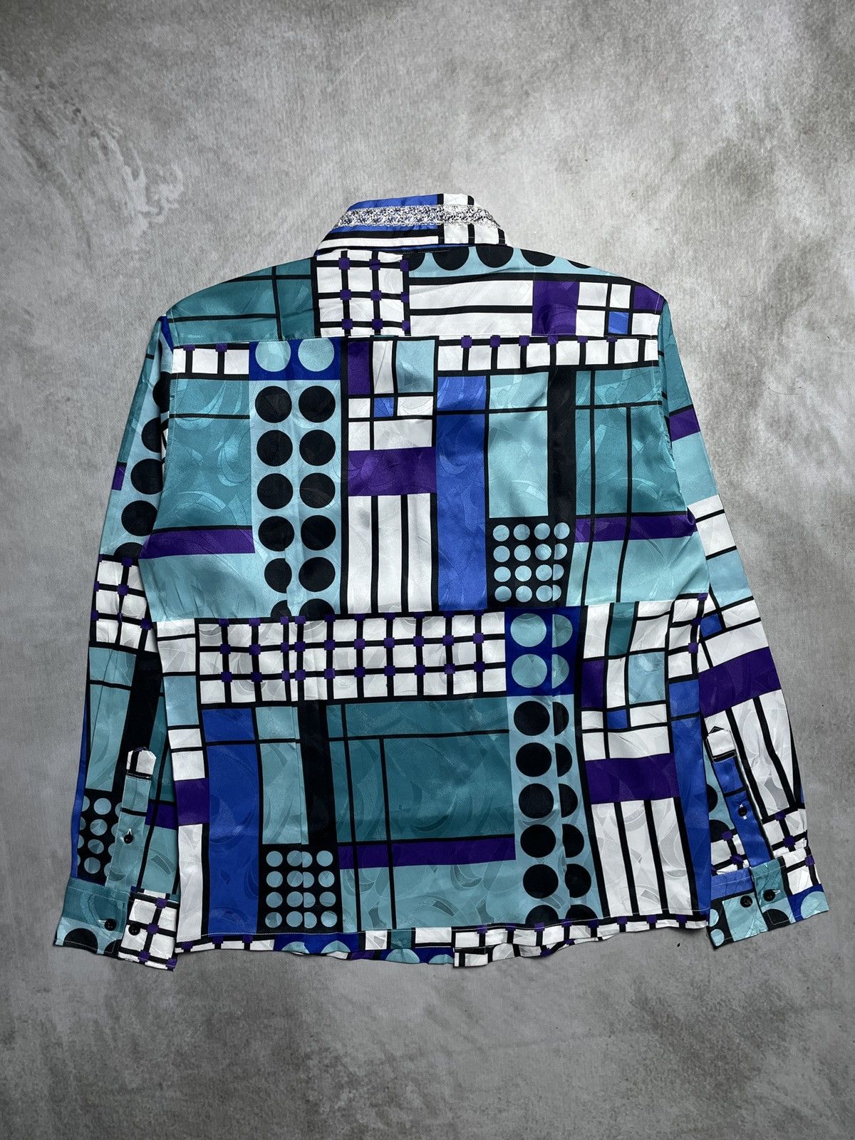 Tornado Mart 2000’s Black Varia - Geometric Pattern Shirt Size US L / EU 52-54 / 3 - 11 Thumbnail