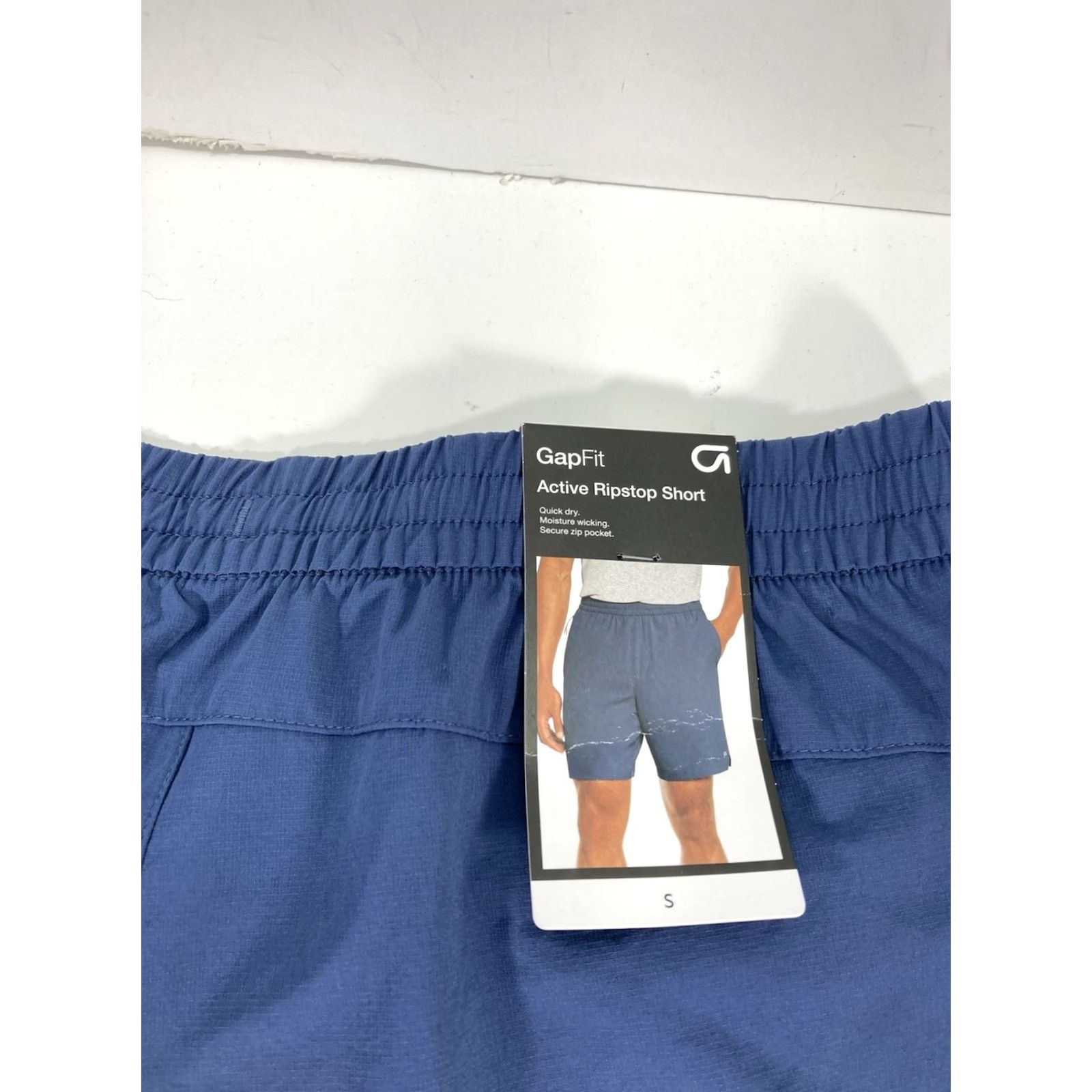 Gap Gap Fit Active Ripstop Shorts Men S 30X7 Blue Drawstring Pocket Elastic Waist Chino Pockets Mens Size US 29 - 4 Thumbnail