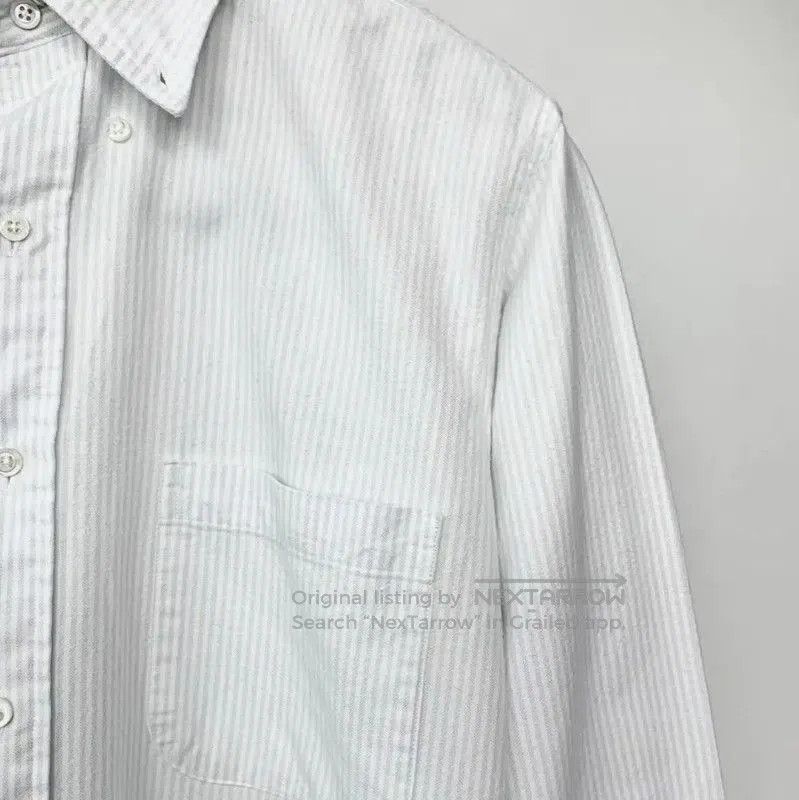 Thom Browne Thom Browne Striped White Long Sleeve Shirt . Size US M / EU 48-50 / 2 - 4 Thumbnail