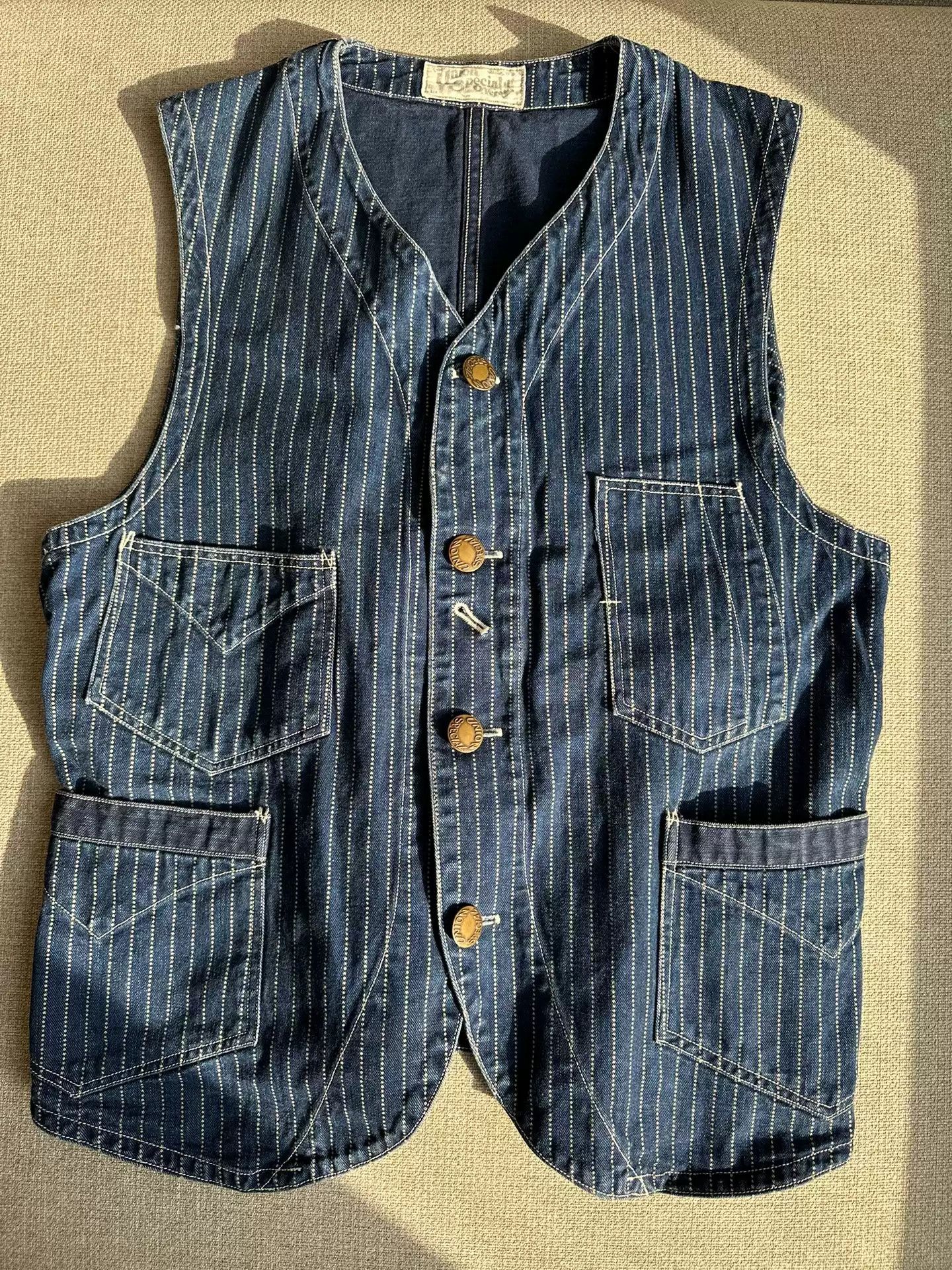 image of Freewheelers Conductor Vest in Blue, Men's (Size Medium)