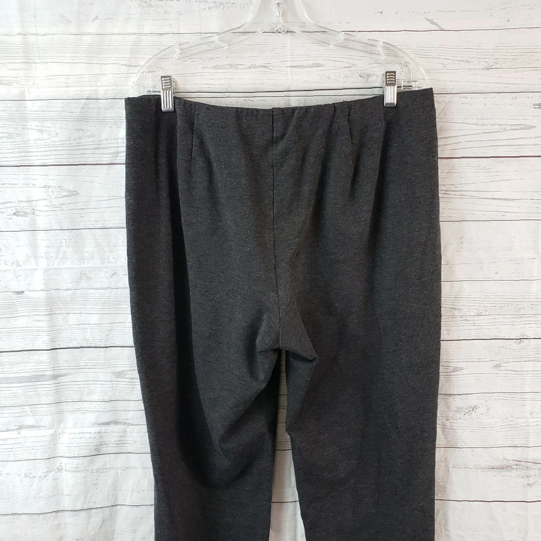 J. Jill J Jill Womens Ponte Slim Leg Pants Large Gray High Rise Pull On Ankle Pants Size 36" / US 14 / IT 50 - 4 Thumbnail