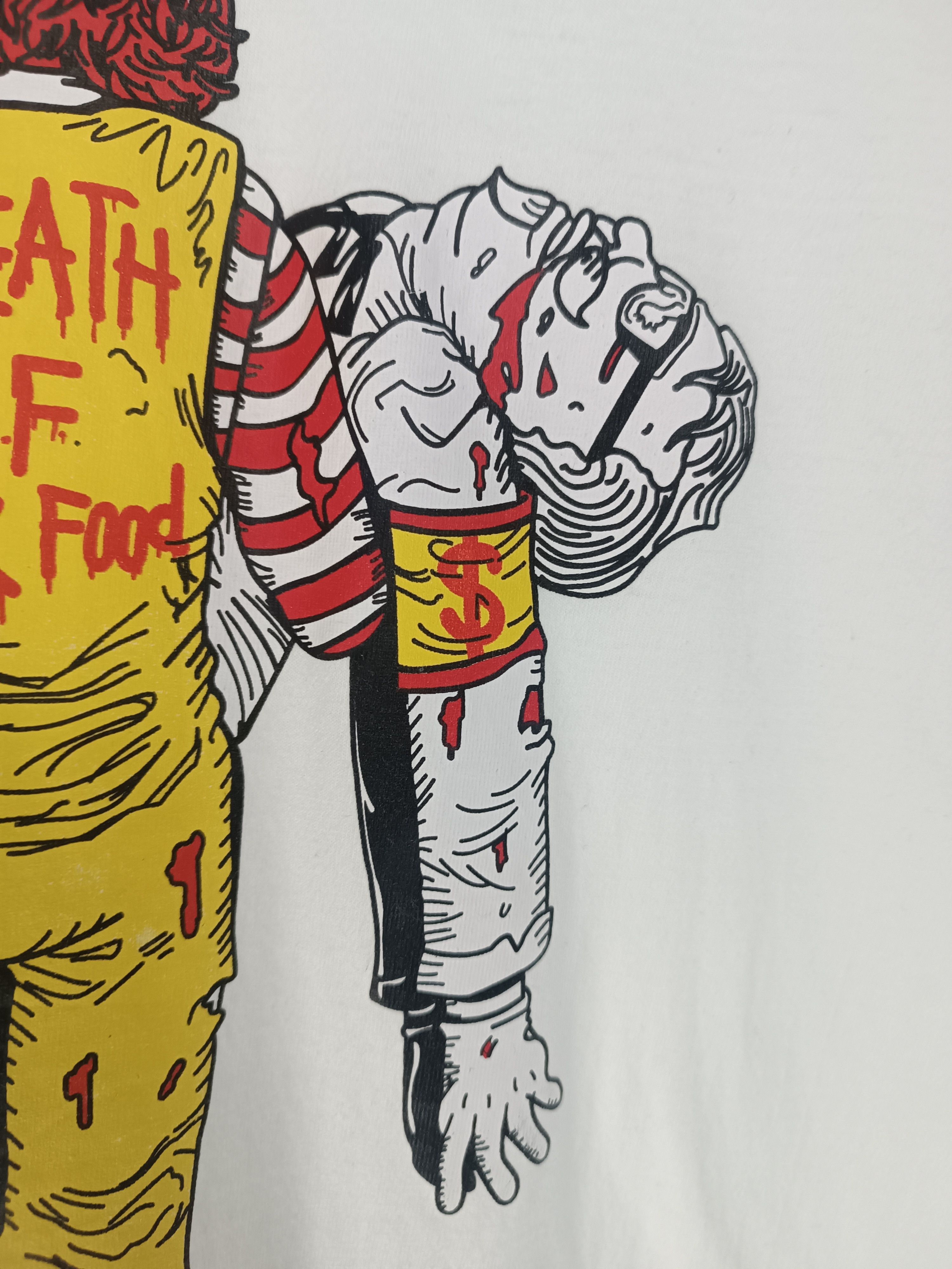 Vintage VINTAGE DEATH OF JUNKFOOD MCDONALD VS KFC TEE VERY RARE Size US S / EU 44-46 / 1 - 12 Thumbnail