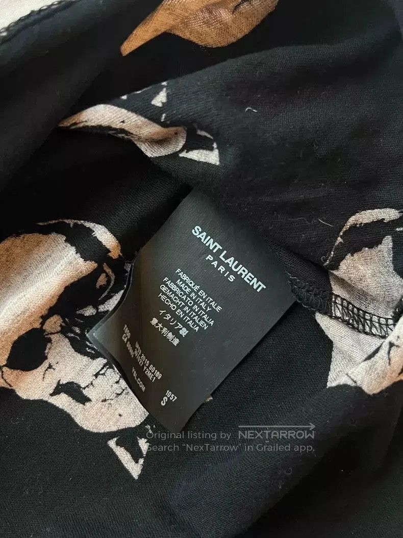 Saint Laurent Paris YSL Skull Print Short Sleeve Tee. Size US S / EU 44-46 / 1 - 4 Thumbnail