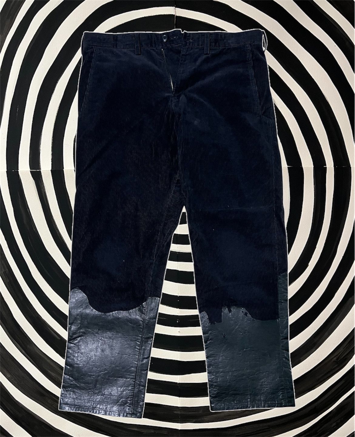 Yohji Yamamoto FW15 Goatskin & Velour Corduroy Pants (TATA collab) Size US 35 - 1 Thumbnail