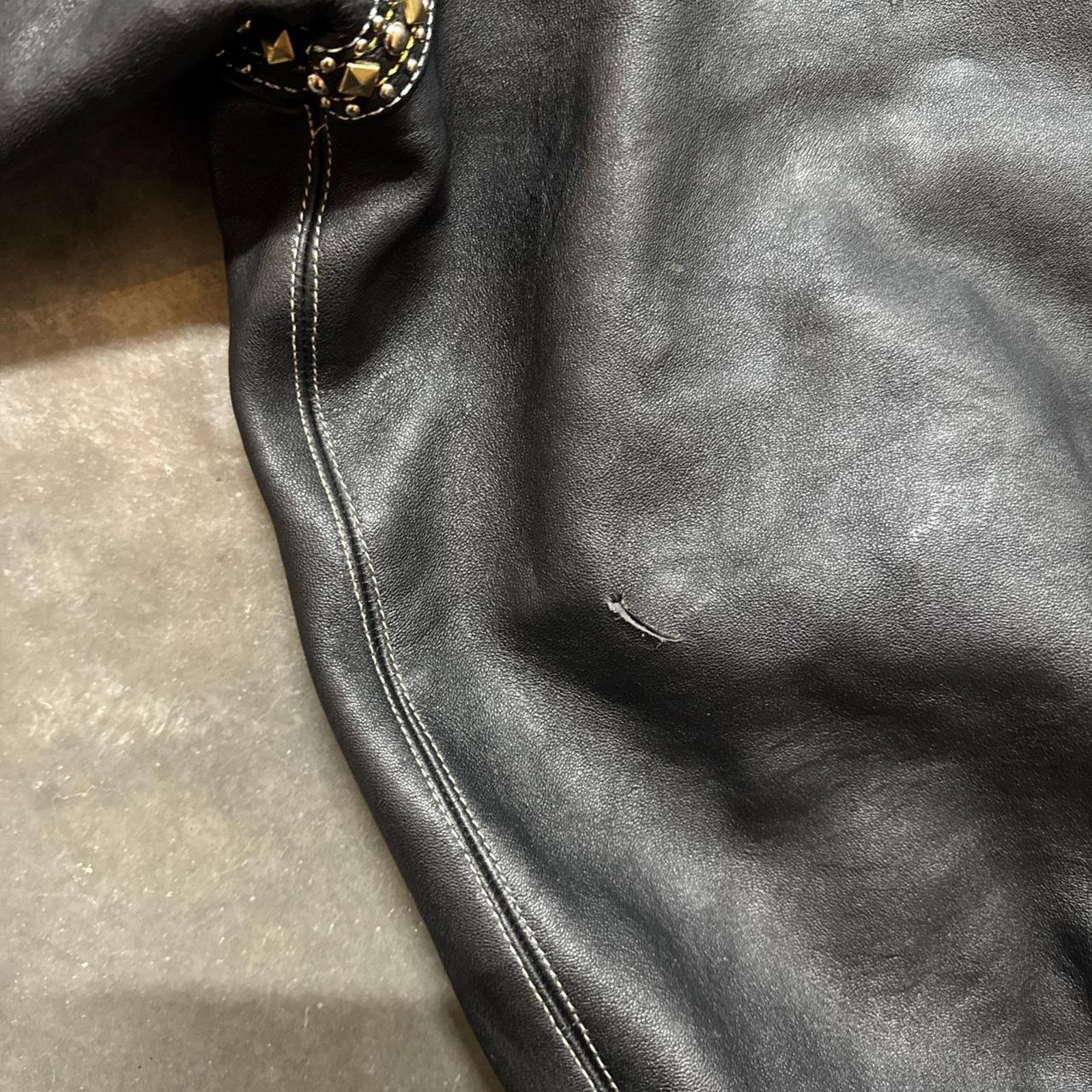 Pelle Pelle × Vintage Vintage Pelle Pelle Marc Buchanan Studded Rap Leather Jacket Size US XXL / EU 58 / 5 - 8 Thumbnail