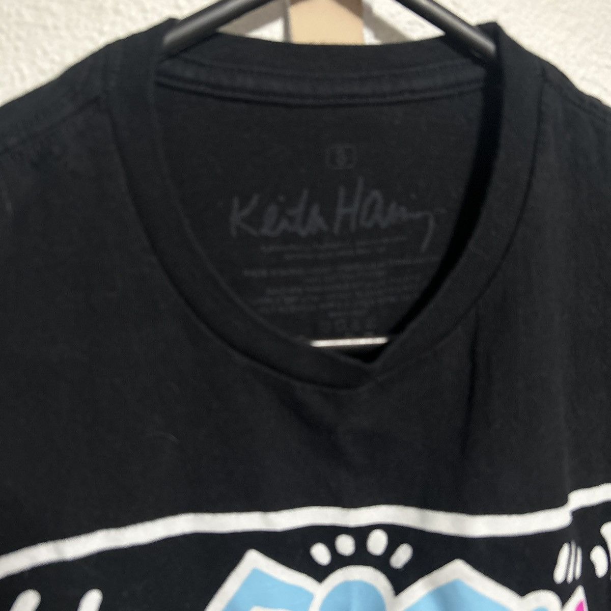 Keith Haring Keith Harring Unisex “Focus On AIDS” Black T-Shirt Size US S / EU 44-46 / 1 - 5 Thumbnail