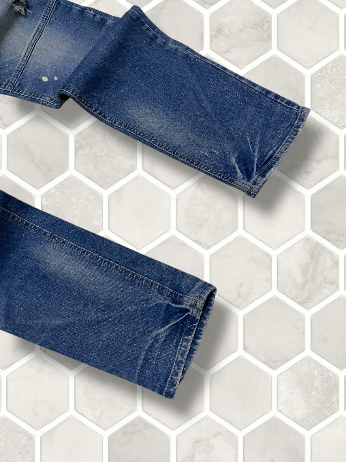 Blue Blue Japan Vintage Japan Designer DPSR Premium Splash Distressed Denim Size US 32 / EU 48 - 5 Thumbnail