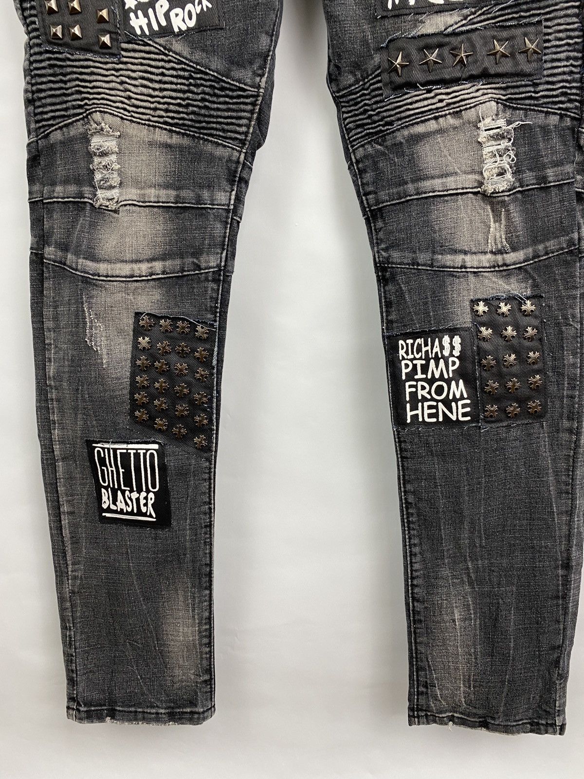 Japanese Brand 🇯🇵 Y2K Biepa Japan Japan Punk Metal Emo plain balmain style Size US 34 / EU 50 - 4 Thumbnail