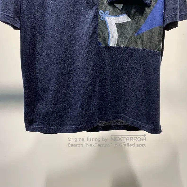Hermes Printed Pocket Cotton Short Sleeve T-Shirt