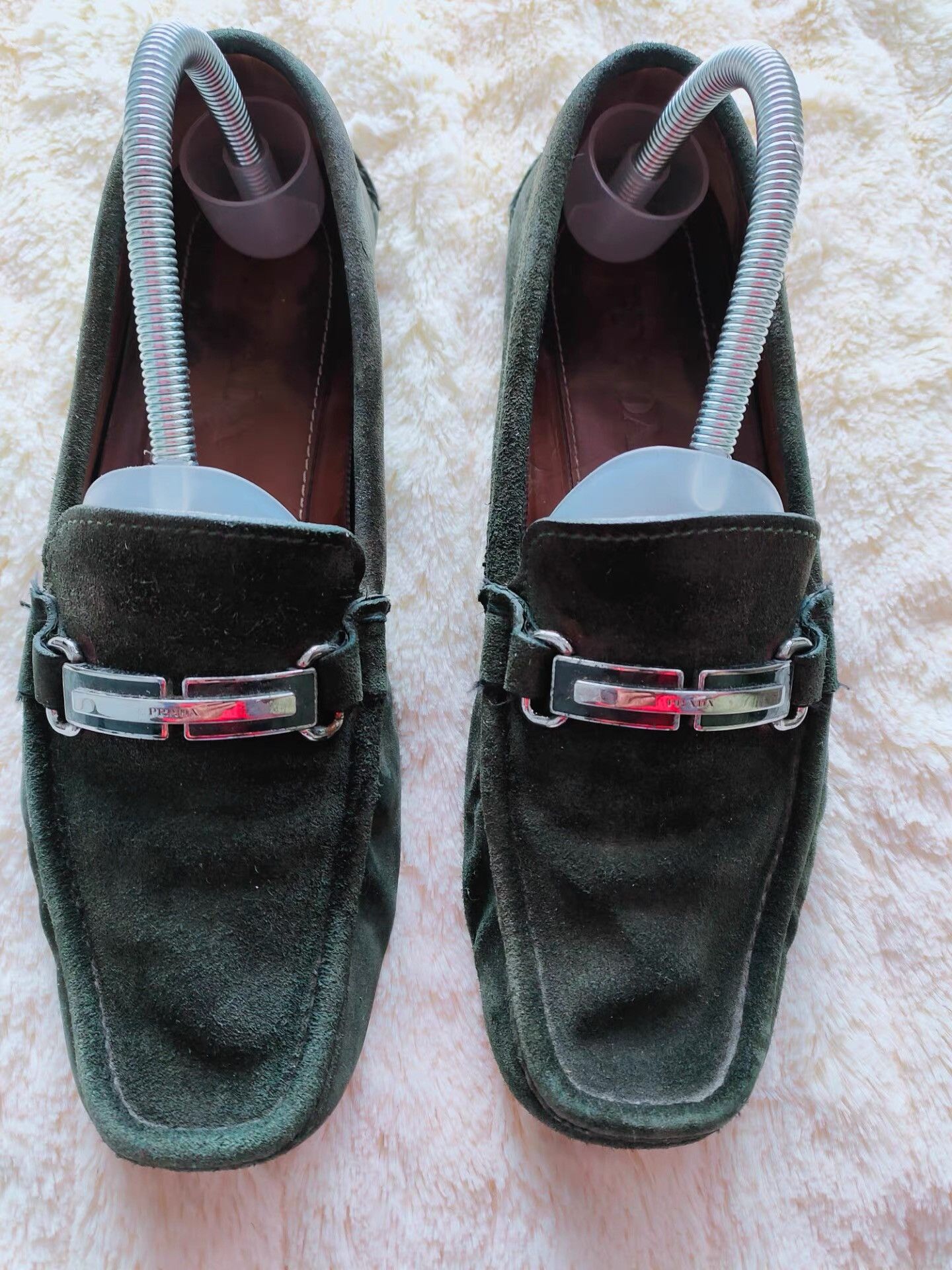Prada PRADA Men's Authentic Suede Leather Dress Shoes K29 Size US 8 / EU 41 - 1 Thumbnail