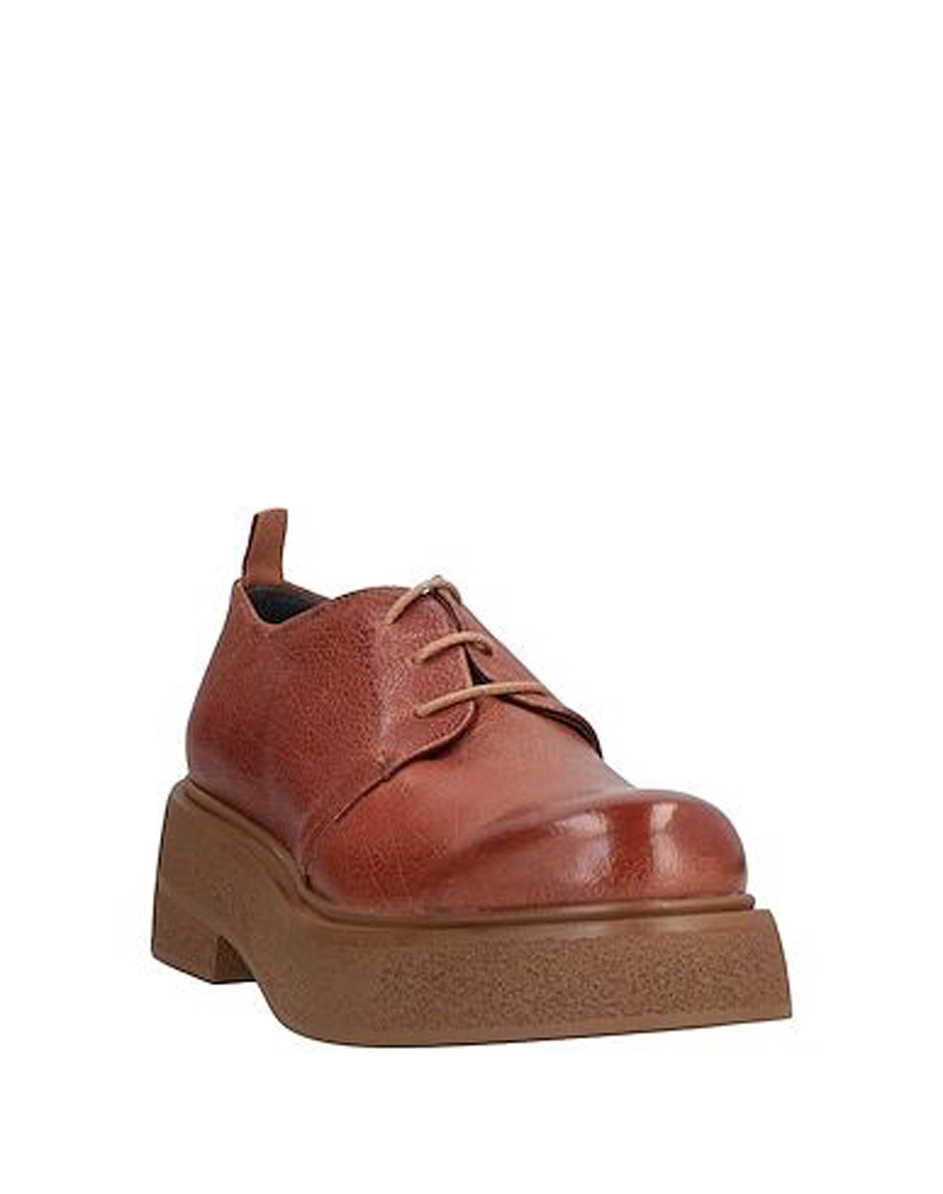 Other 1725.A women's tan brown leather platform laced shoes Size US 9 / IT 39 - 2 Thumbnail