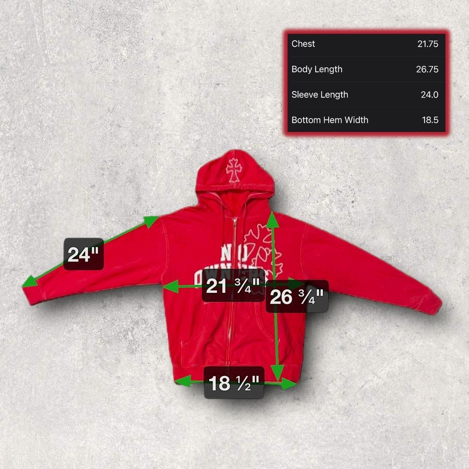 Other Chrome Hearts (Style) No Owners OG Red Full-Zip Hoodie Size US M / EU 48-50 / 2 - 5 Thumbnail