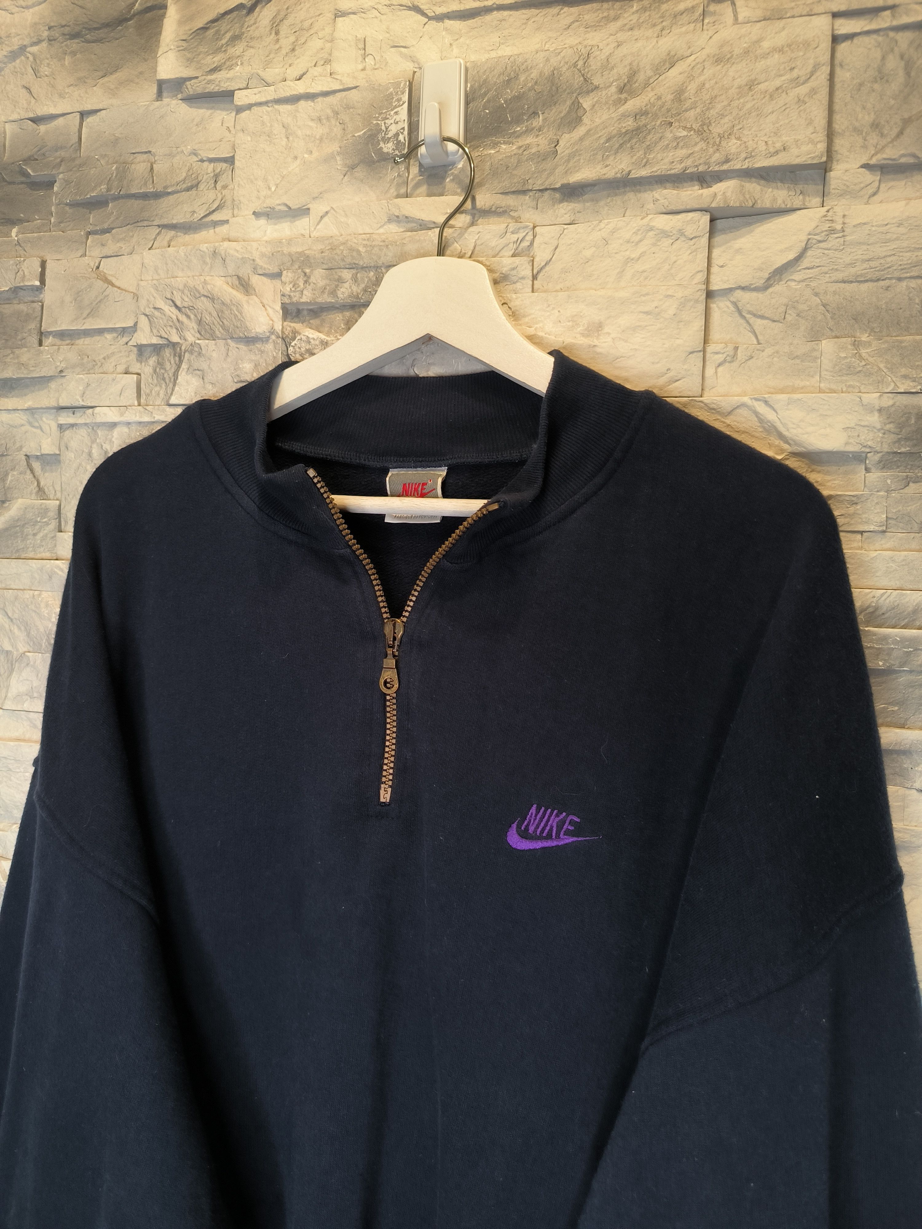 Nike Vintage Nike 80s Sweatshirt Half Zip Logo Size US XL / EU 56 / 4 - 2 Thumbnail