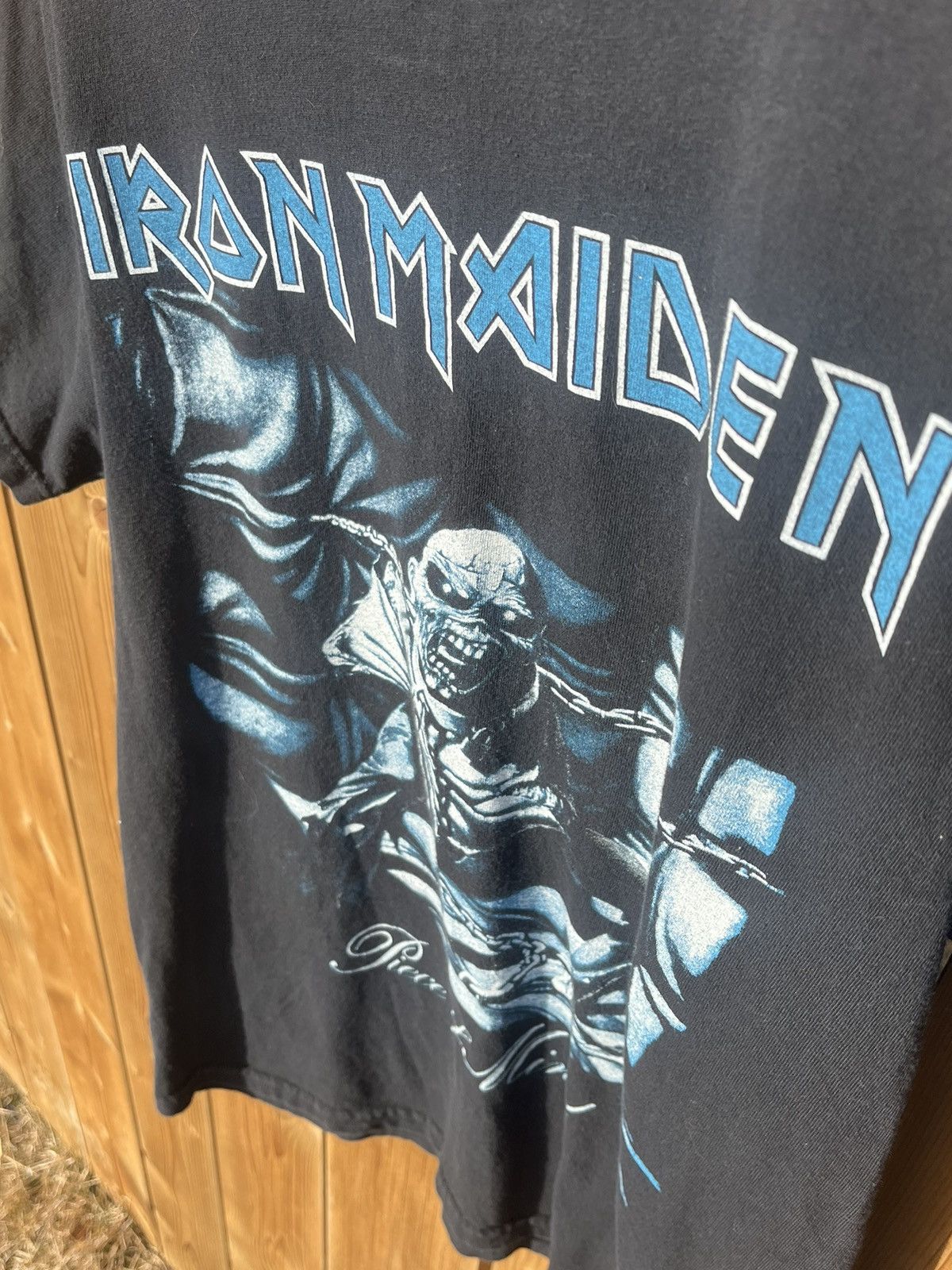 Band Tees × Vintage Vintage 90s Iron Maiden Piece of Mind Tour Size US M / EU 48-50 / 2 - 2 Thumbnail