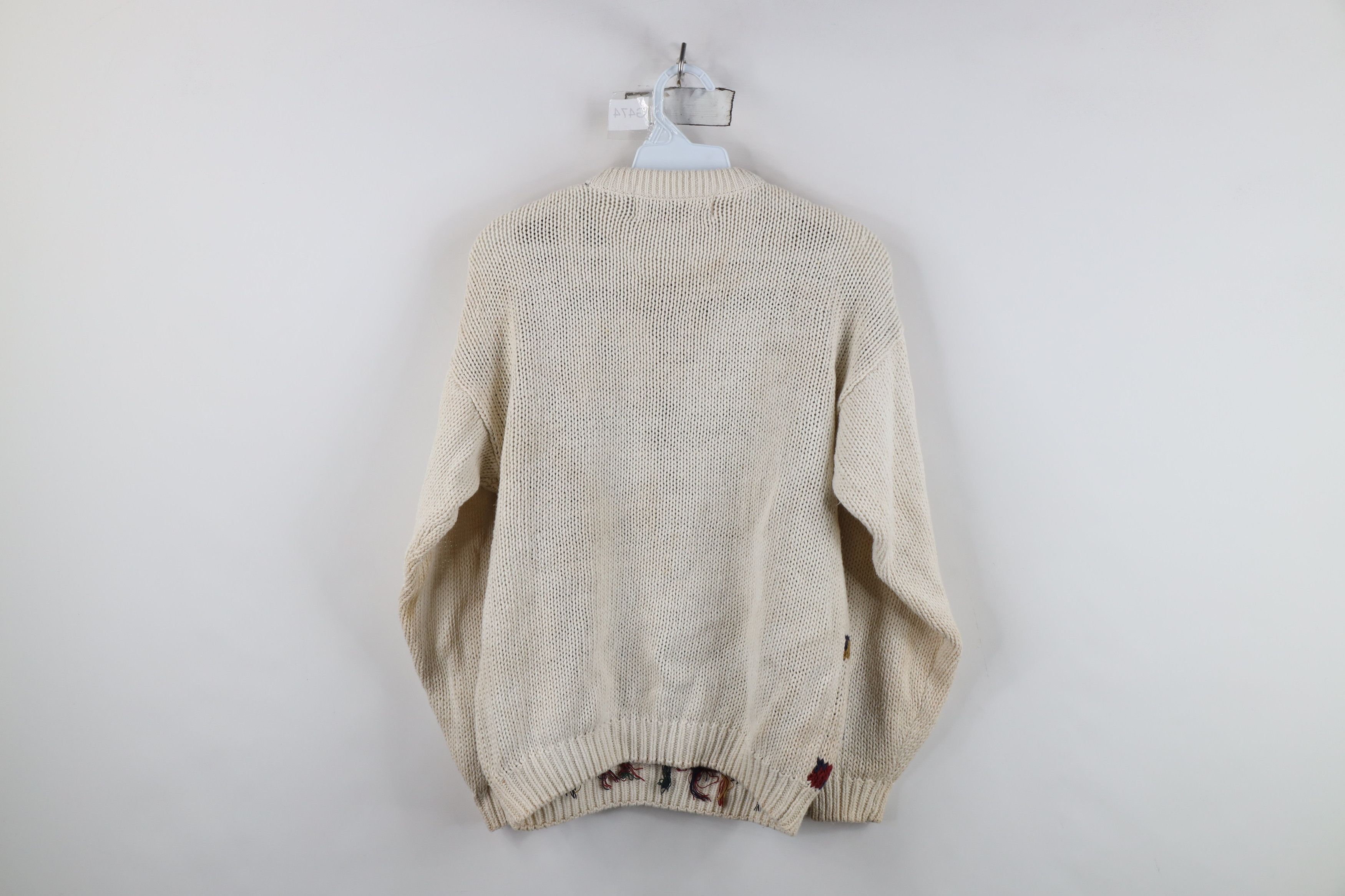 Vintage Vintage 90s Coogi Style Rainbow Checkered Cable Knit Sweater Size M / US 6-8 / IT 42-44 - 13 Thumbnail