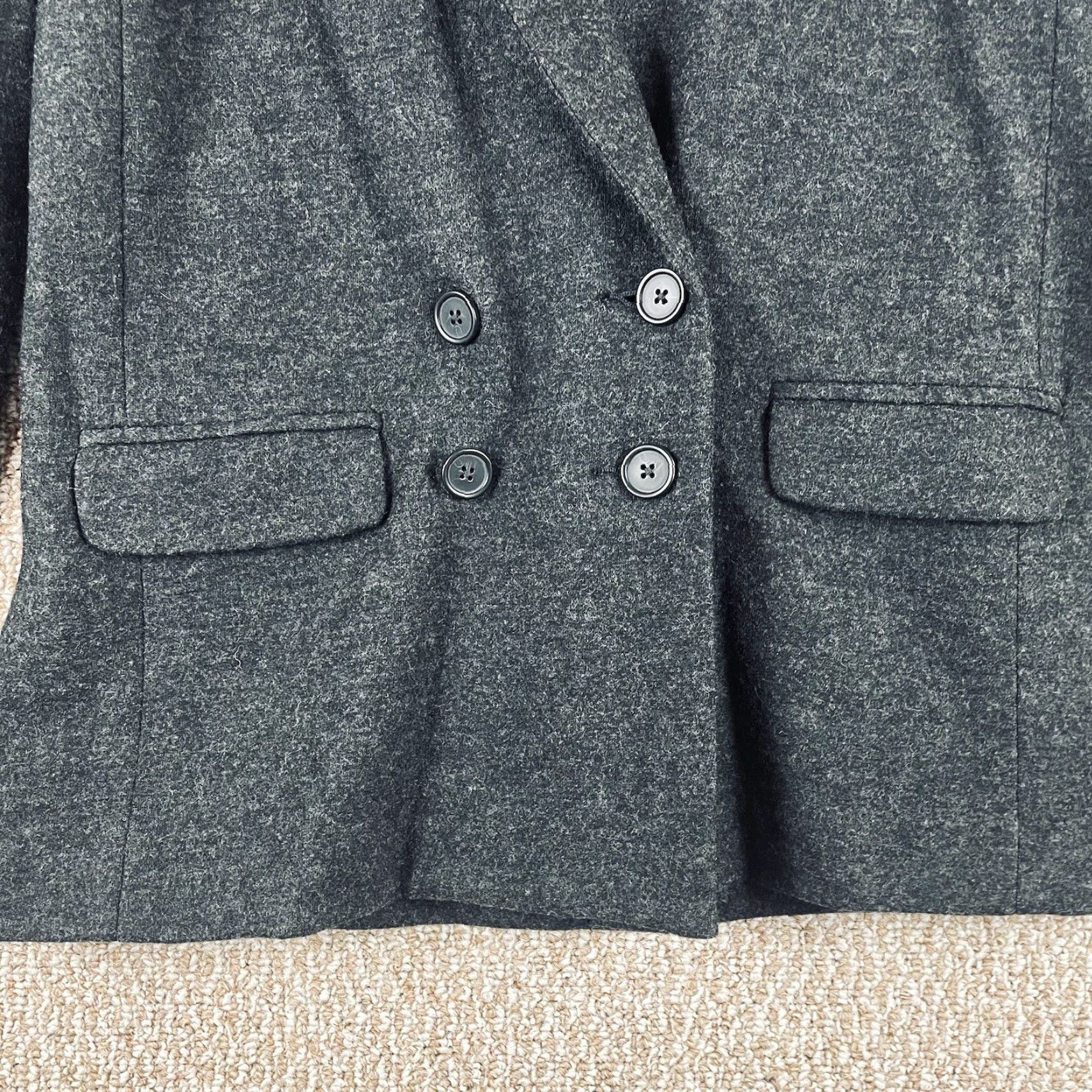 J.Crew J.Crew Blazer Jacket Womens Size 12 Gray Wool Notch Lapel Herringbone Long Sleeve Six-Button Double-Breasted Size XL / US 12-14 / IT 48-50 - 6 Thumbnail
