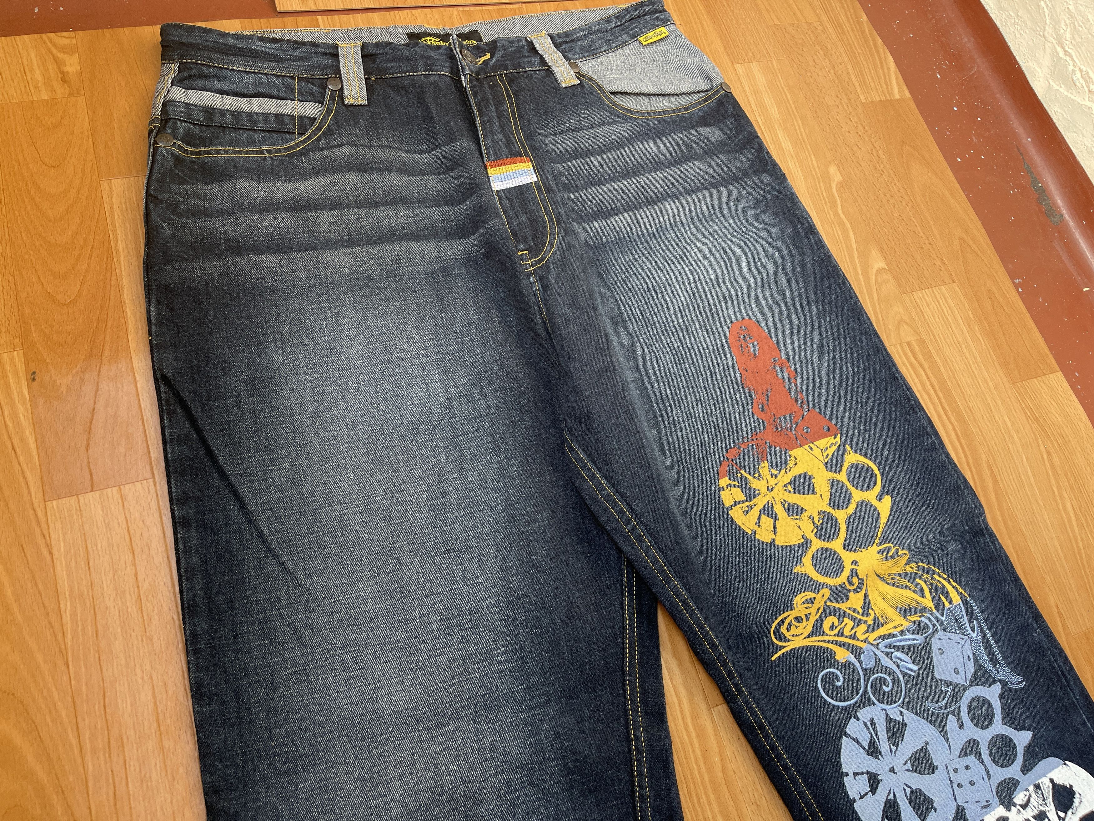 Wu-Tang Clan Johnny Blaze jeans, Wu Wear, vintage hip hop baggy, 90s 38 Size US 38 / EU 54 - 10 Thumbnail