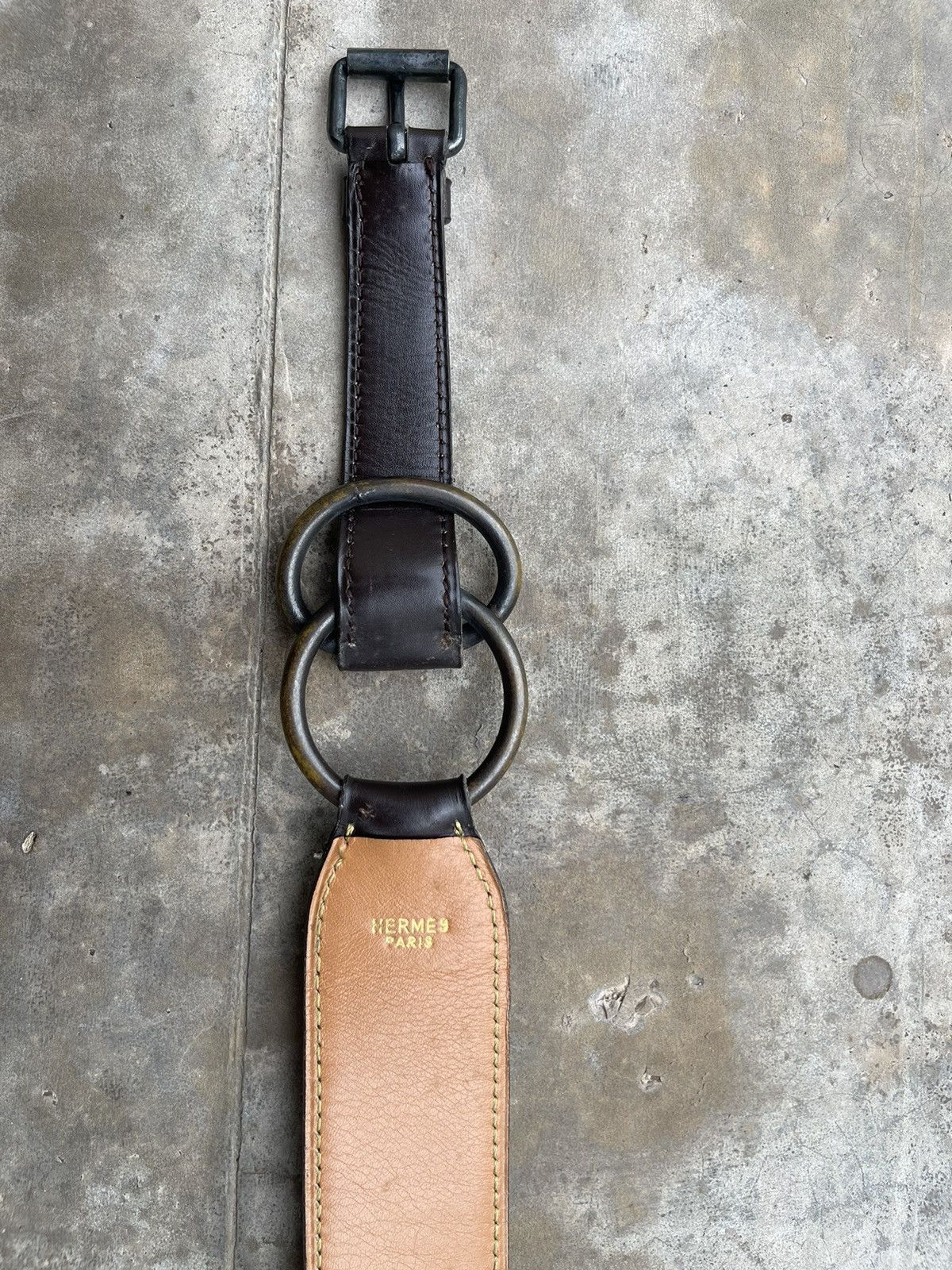 Hermes × Vintage Hermes Paris Leather Belt Size ONE SIZE - 3 Thumbnail