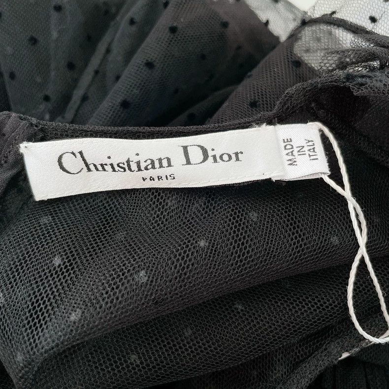 Dior Dior Black embroidered tulle dress Size XS / US 0-2 / IT 36-38 - 6 Thumbnail
