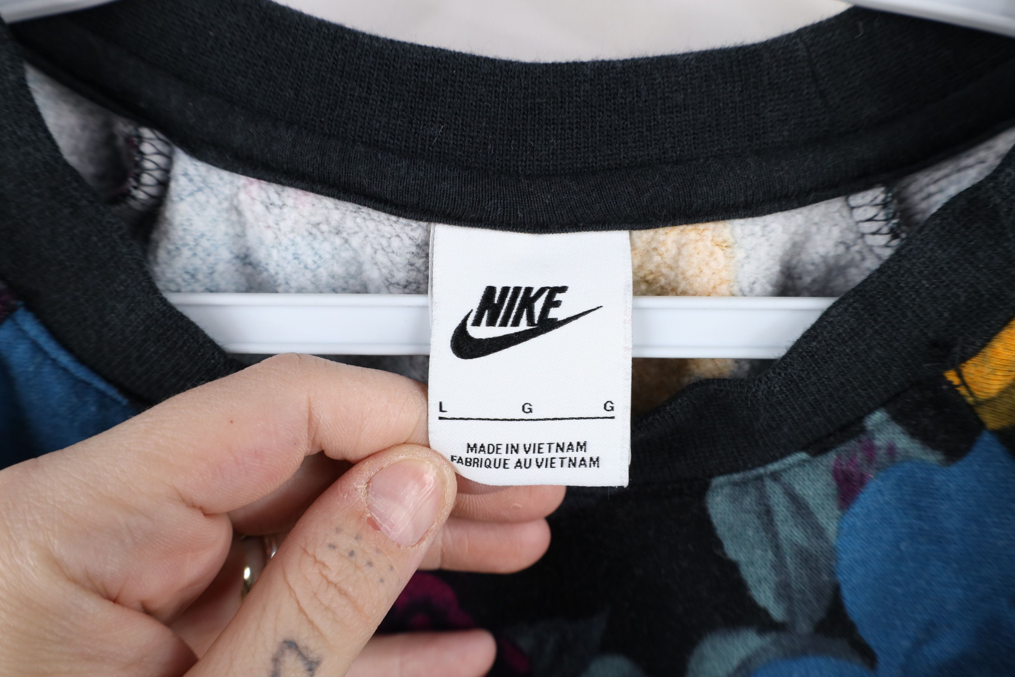 Nike × Vintage Vintage Y2K Nike Flower Floral All Over Print Sweatshirt Size L / US 10 / IT 46 - 5 Thumbnail