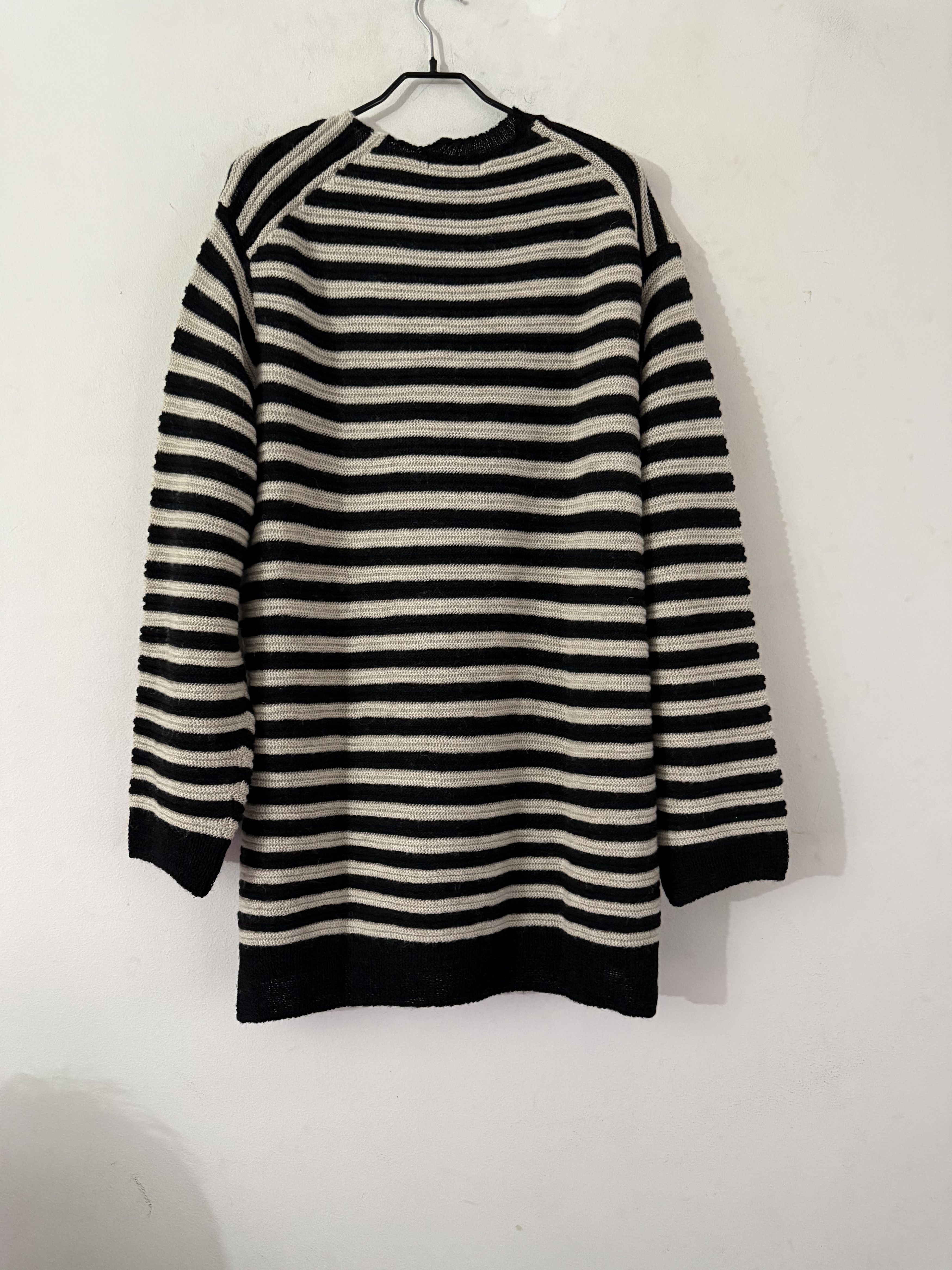 Yohji Yamamoto Asymmetric Striped Knit Size US L / EU 52-54 / 3 - 6 Thumbnail