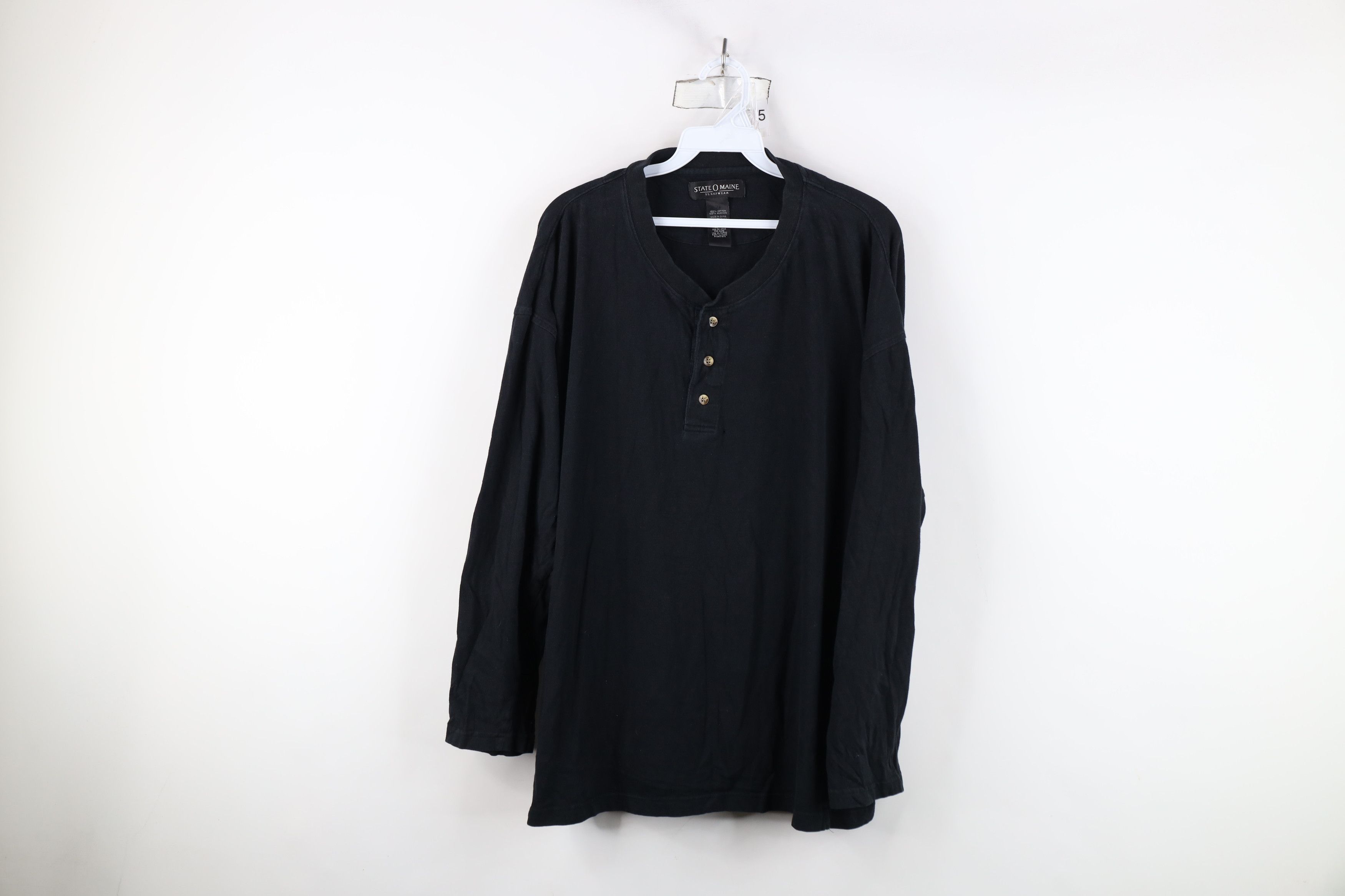 Vintage Vintage 90s Streetwear Long Sleeve Henley T-Shirt Black Size US XL / EU 56 / 4 - 1 Thumbnail