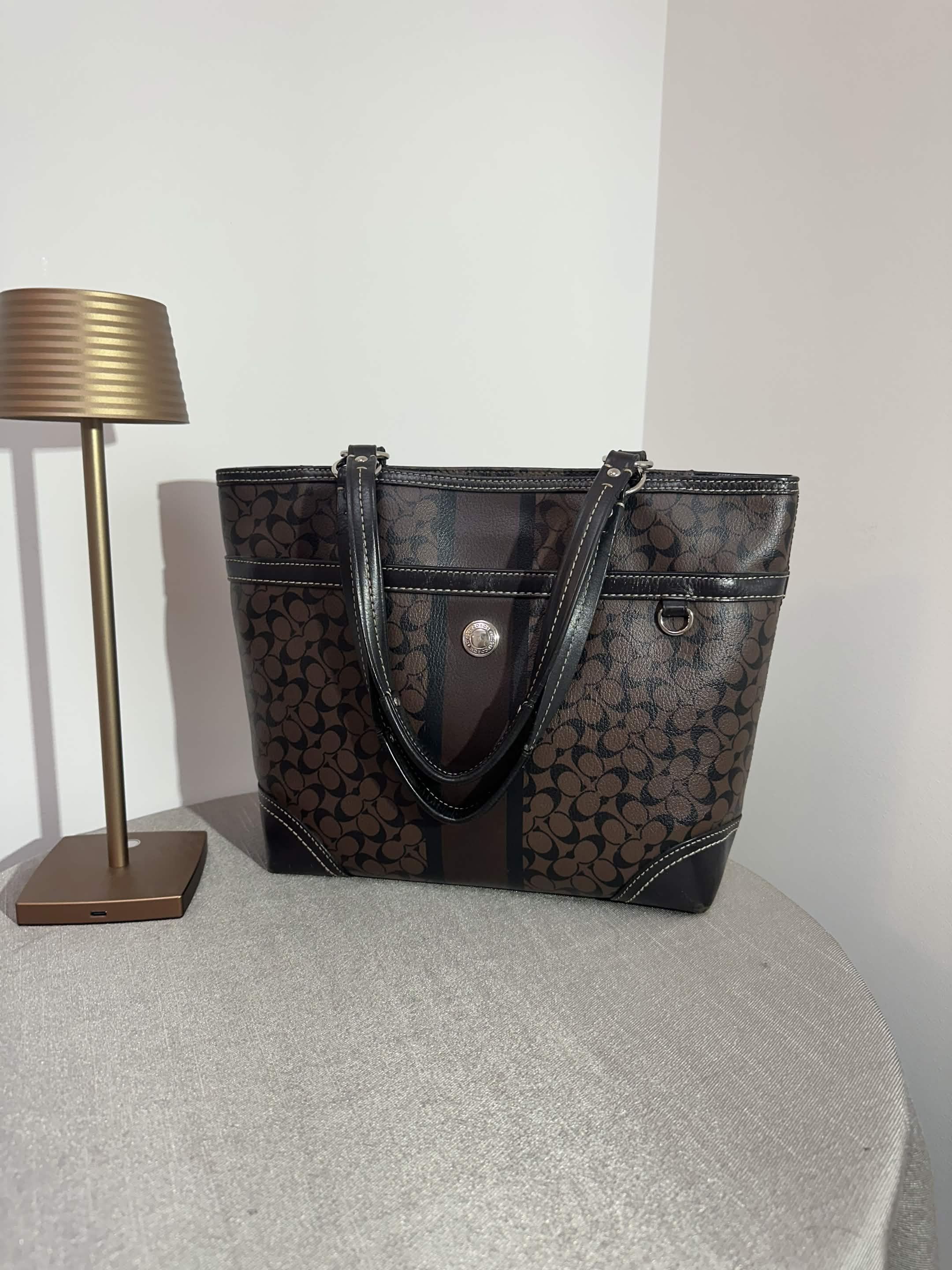 Coach Coach Signature Stripe Tote Bag Size ONE SIZE - 3 Thumbnail